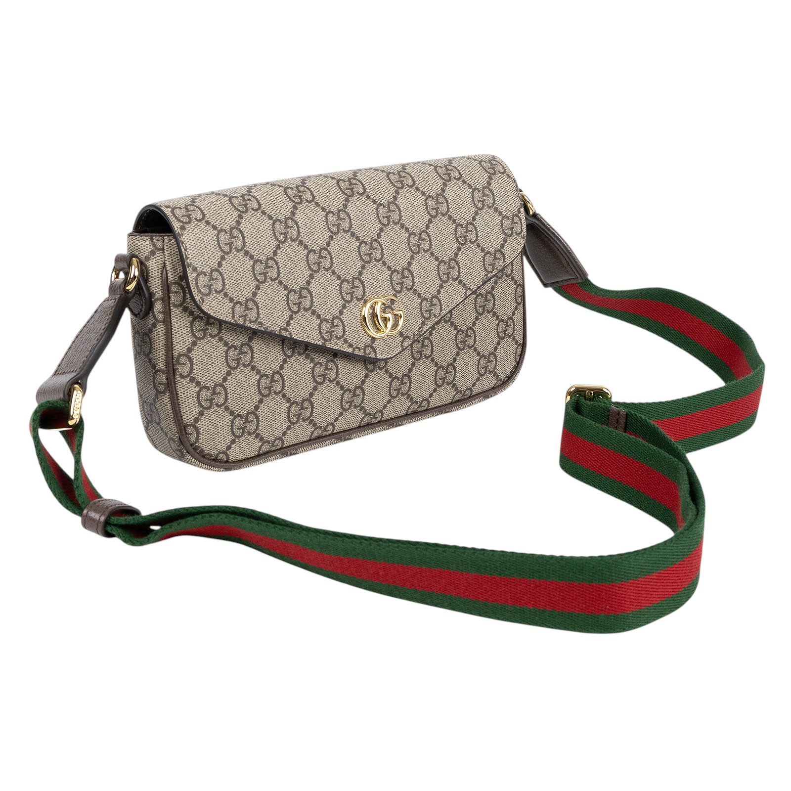 古馳 GUCCI Ophidia 迷你袋 764961 96IWG OphidiaGG 帆布翻蓋斜背包 原廠盒子/防塵袋