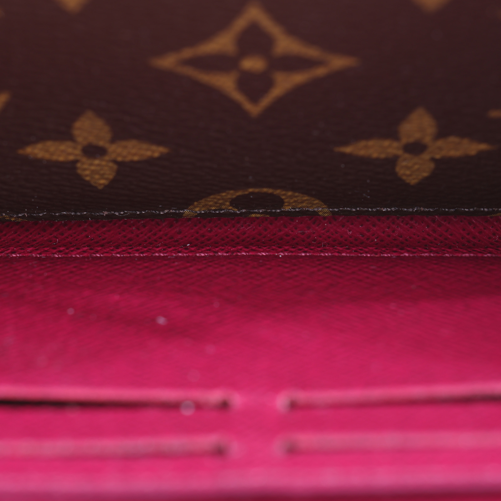 路易威登 LOUIS VUITTON Clémence 錢包 拉鍊 長夾 經典帆布 紫紅色 M60742 晶片款 莓紅原花拉鍊長夾 防塵袋/原廠盒子