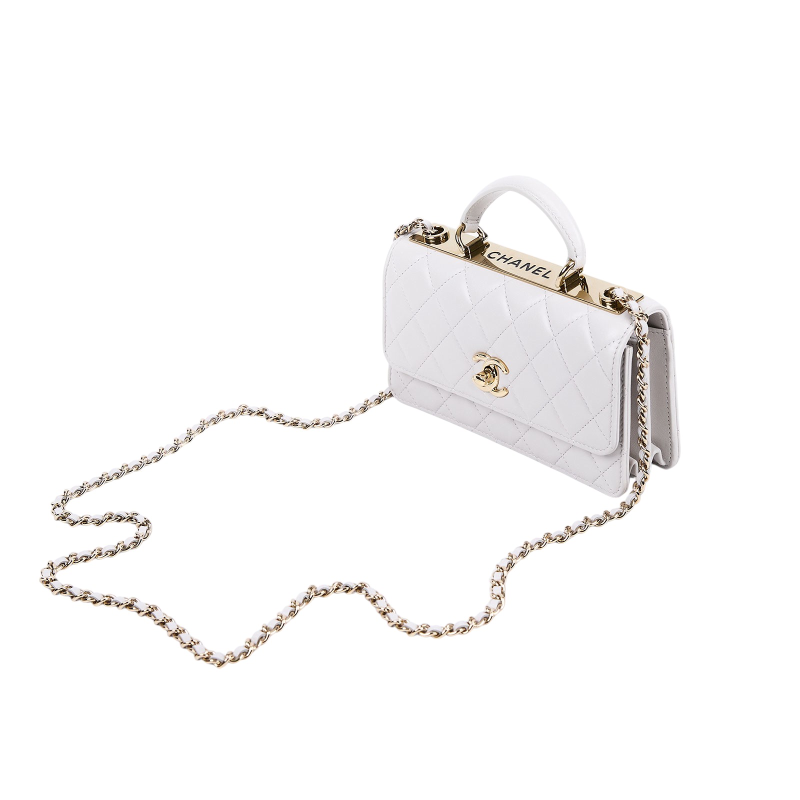 香奈兒 CHANEL Coco Handle 24 荔枝皮 鍊帶 手提口蓋包 粉橘色 AP4184 Y60767 淺灰TRENDY CC  HANDLE  WOC 原廠盒子/防塵袋/購買證明