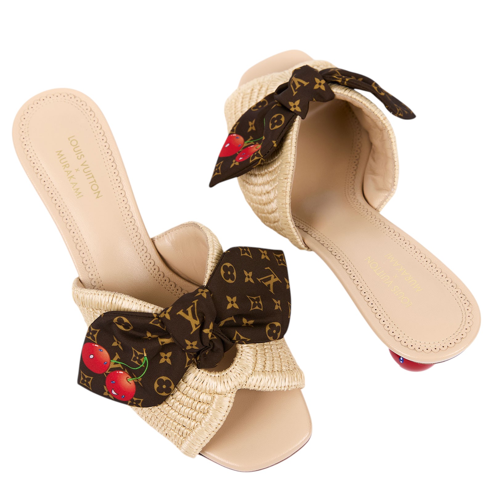 路易威登 LOUIS VUITTON 村上隆聯名 Cherie 涼鞋 1AHLSA 櫻桃涼鞋 #36 無附屬品