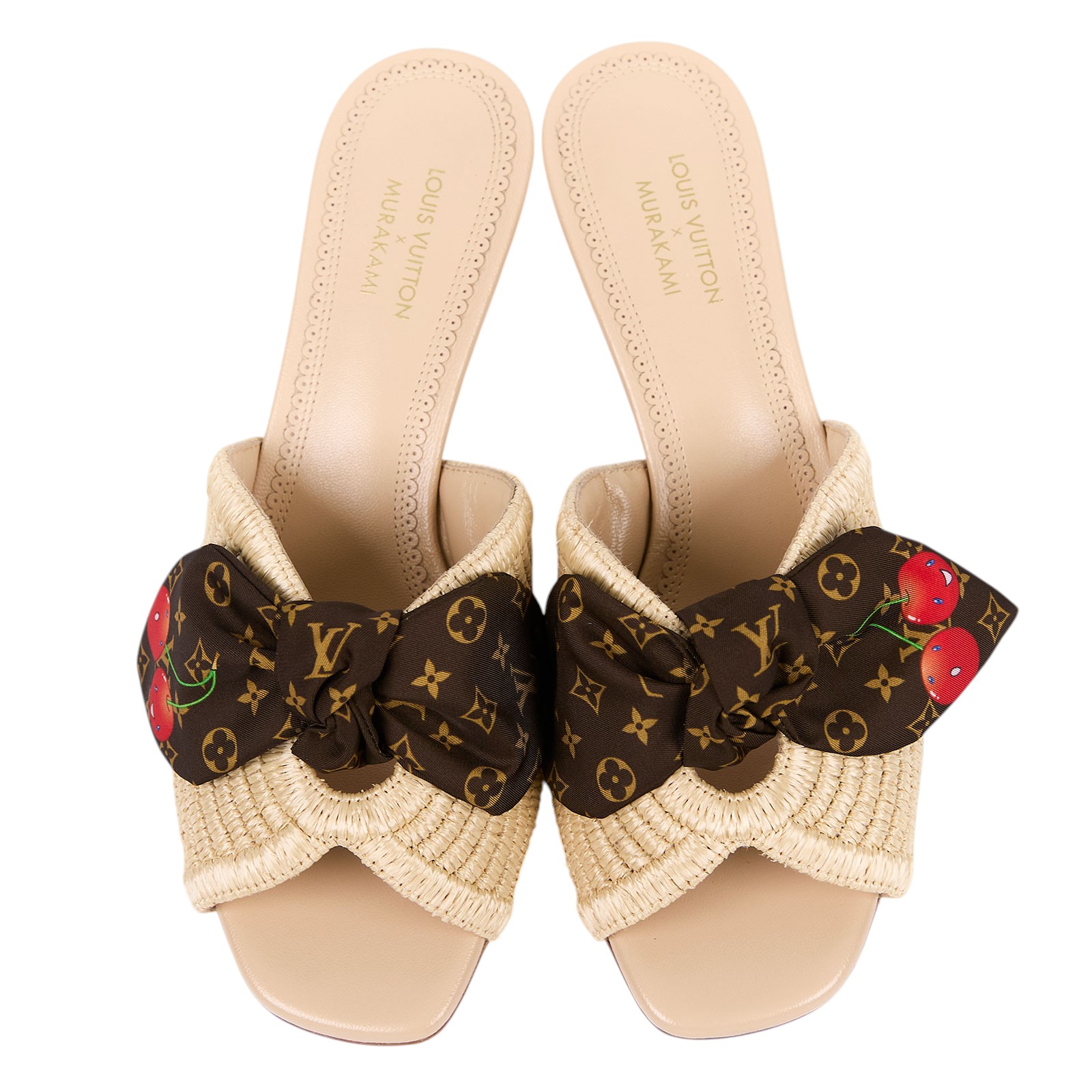 路易威登 LOUIS VUITTON 村上隆聯名 Cherie 涼鞋 1AHLSA 櫻桃涼鞋 #36 無附屬品