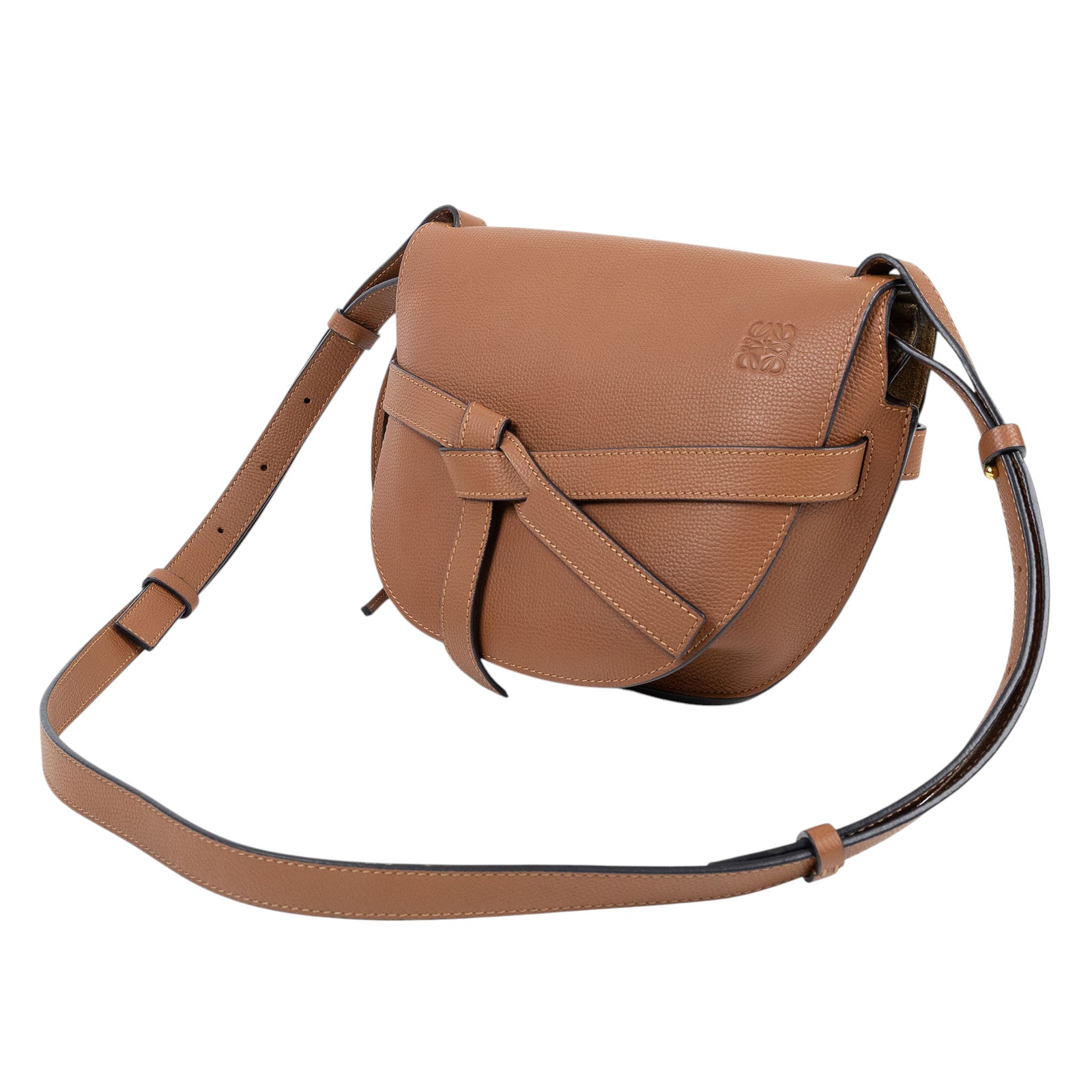 羅意威 LOEWE Small Gate bag 小型 小牛皮 肩背包  焦糖GATE  SMALL 無附屬品