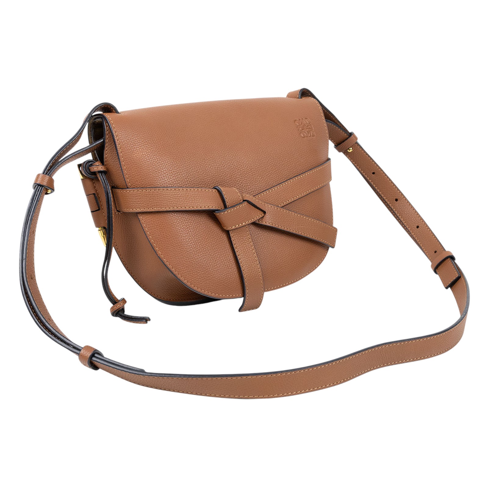 羅意威 LOEWE Small Gate bag 小型 小牛皮 肩背包  焦糖GATE  SMALL 無附屬品