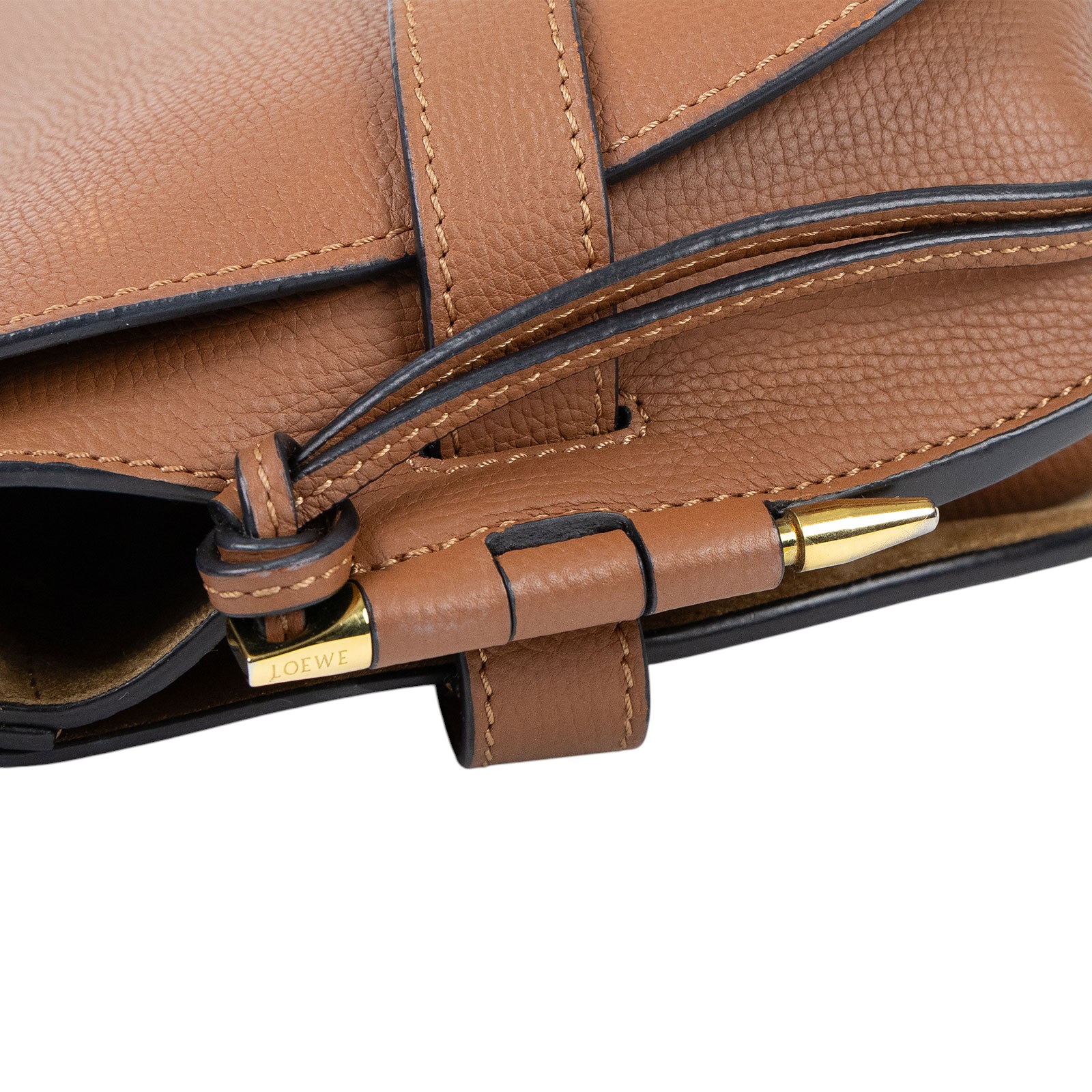 羅意威 LOEWE Small Gate bag 小型 小牛皮 肩背包  焦糖GATE  SMALL 無附屬品