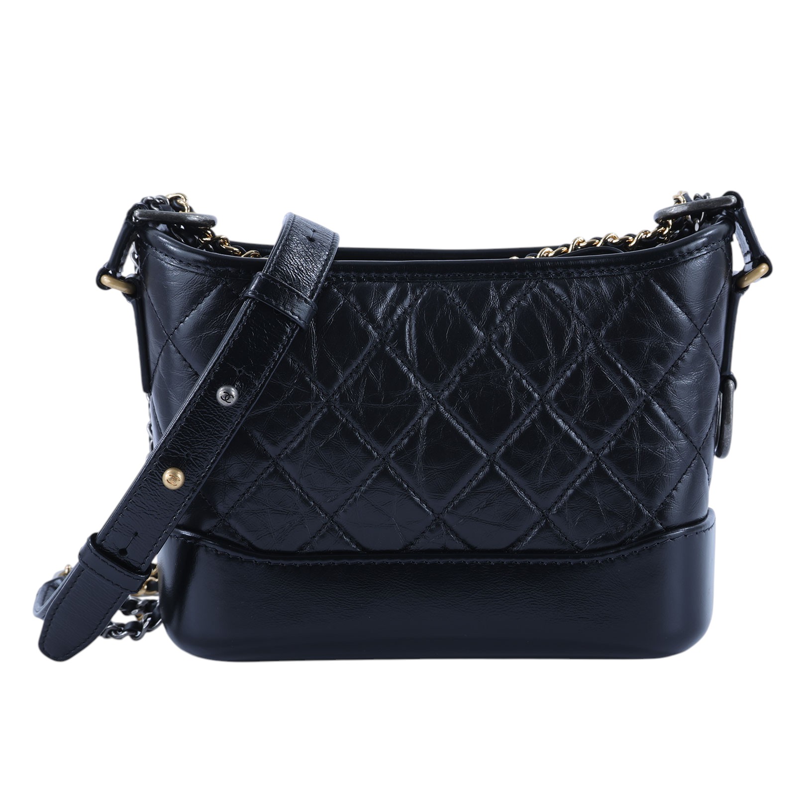 香奈兒 CHANEL 流浪包 小型 A91810 Y61477 晶片款 黑色小流浪 防塵袋