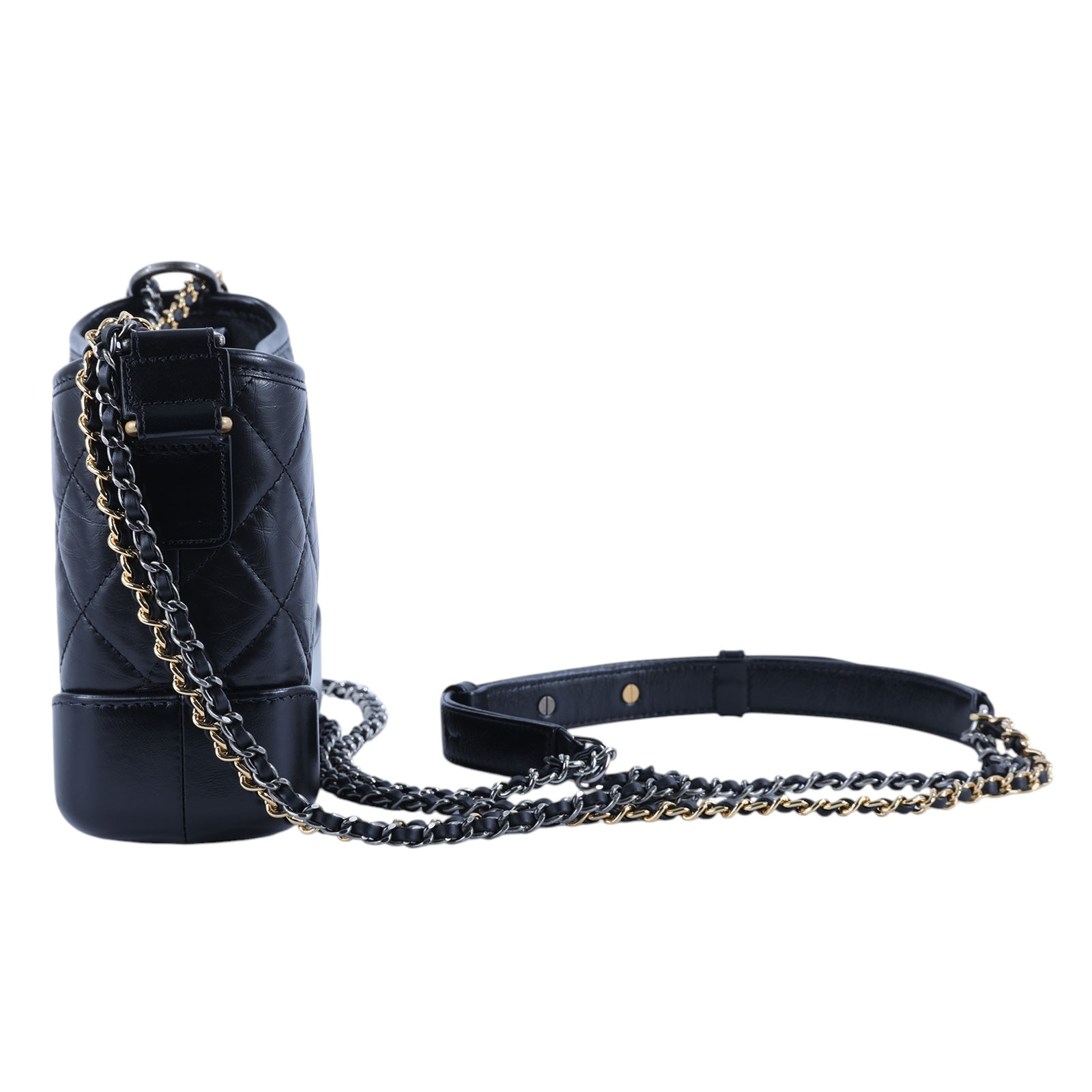 香奈兒 CHANEL 流浪包 小型 A91810 Y61477 晶片款 黑色小流浪 防塵袋