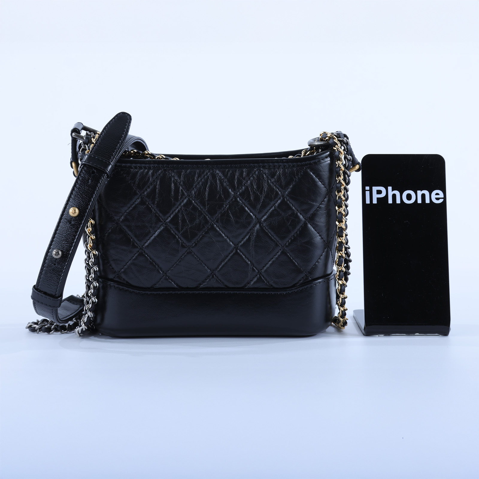 香奈兒 CHANEL 流浪包 小型 A91810 Y61477 晶片款 黑色小流浪 防塵袋