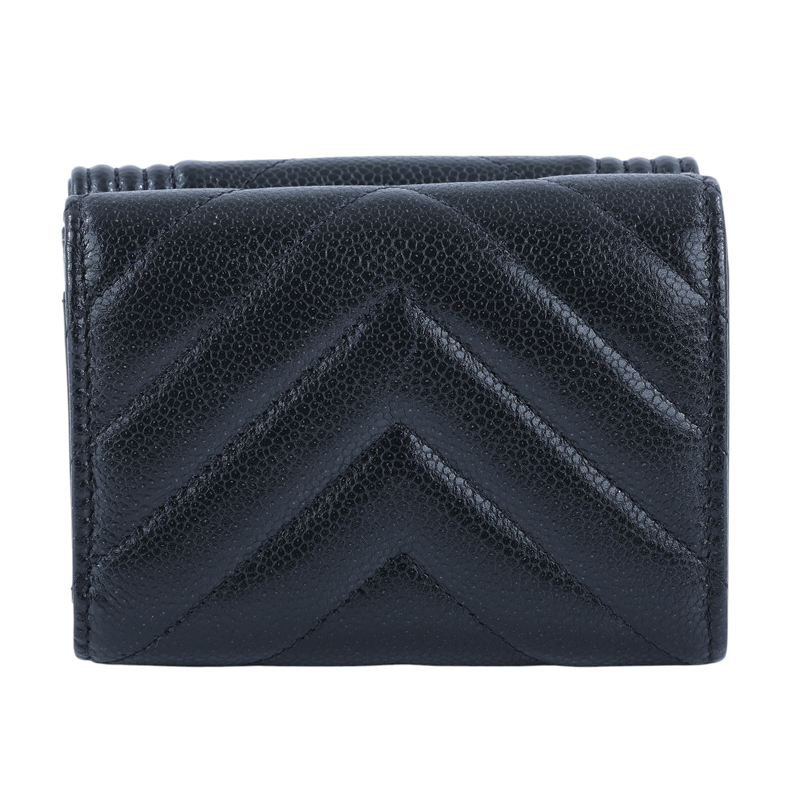 香奈兒 CHANEL Boy 錢包 三摺 短夾  晶片款 黑BOY三折山型紋短夾 防塵袋