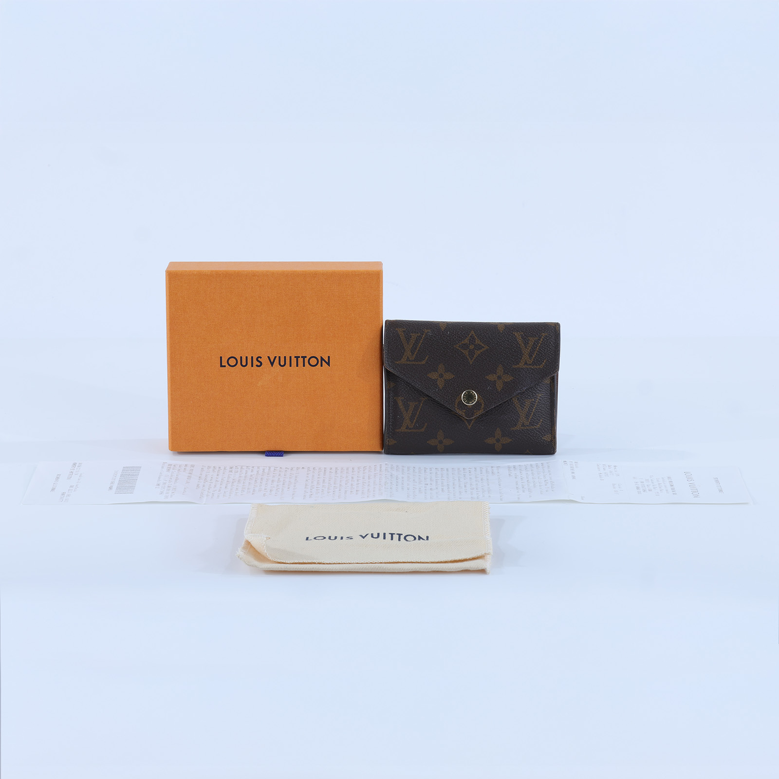 路易威登 LOUIS VUITTON Victorine 錢包 塗層帆布 Monogram M62472 晶片款 原花信封短夾 原廠盒子/防塵袋/購買證明