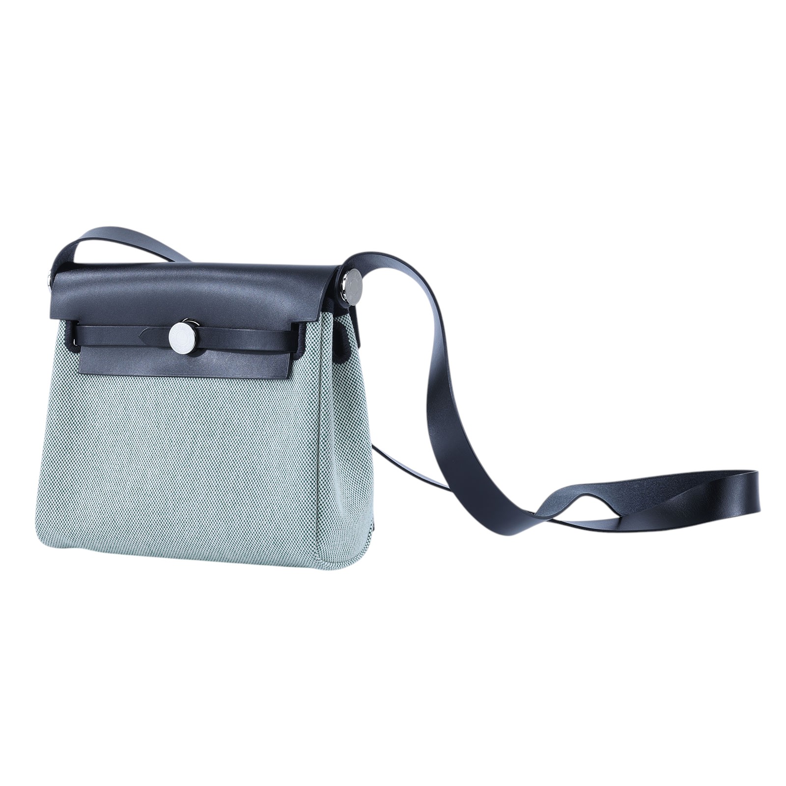 愛馬仕 Hermès Herbag Zip 20 HER20 K刻 白綠HERBAG 20 原廠盒子/防塵袋