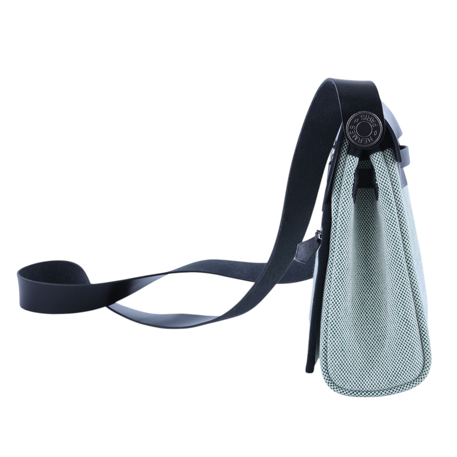 愛馬仕 Hermès Herbag Zip 20 HER20 K刻 白綠HERBAG 20 原廠盒子/防塵袋