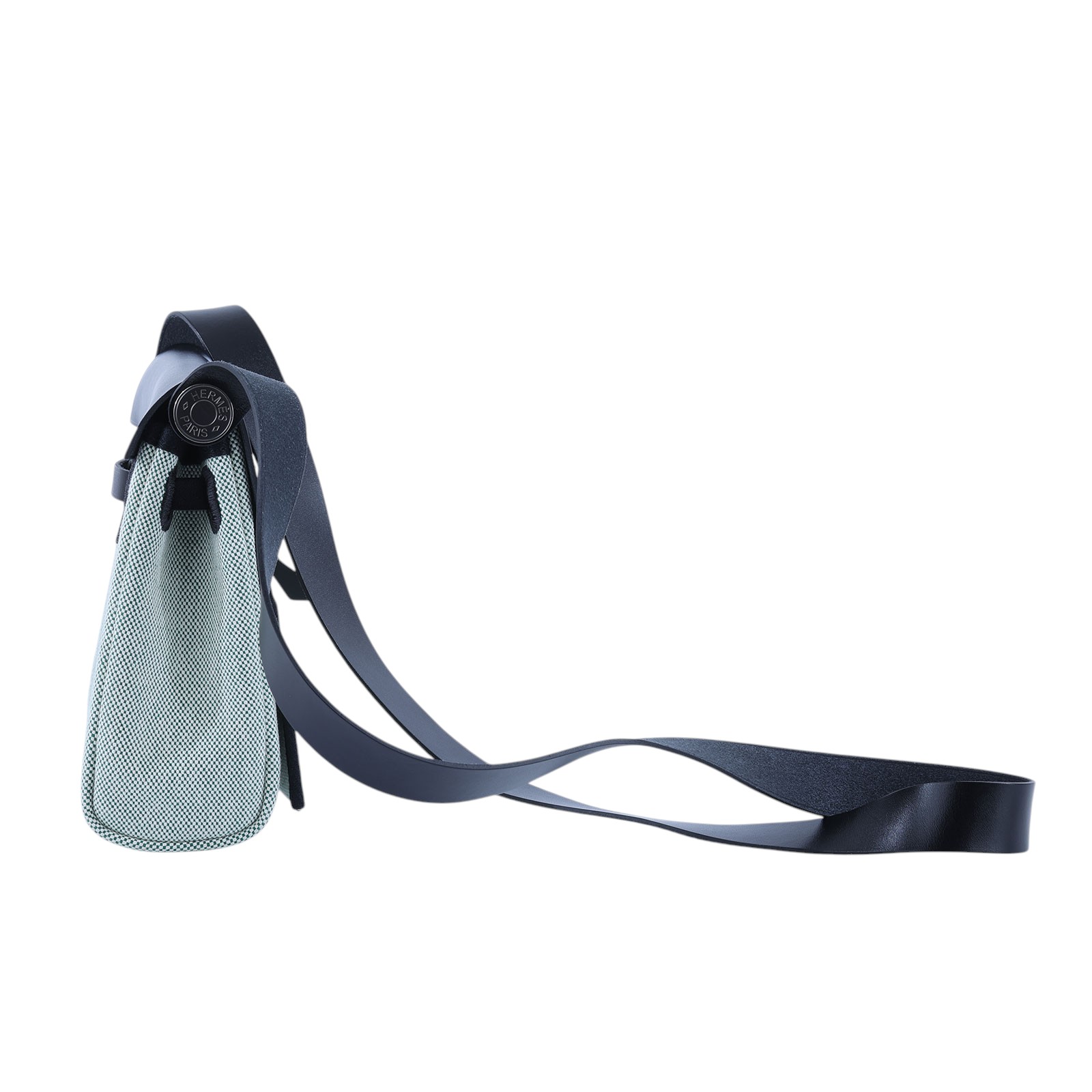 愛馬仕 Hermès Herbag Zip 20 HER20 K刻 白綠HERBAG 20 原廠盒子/防塵袋