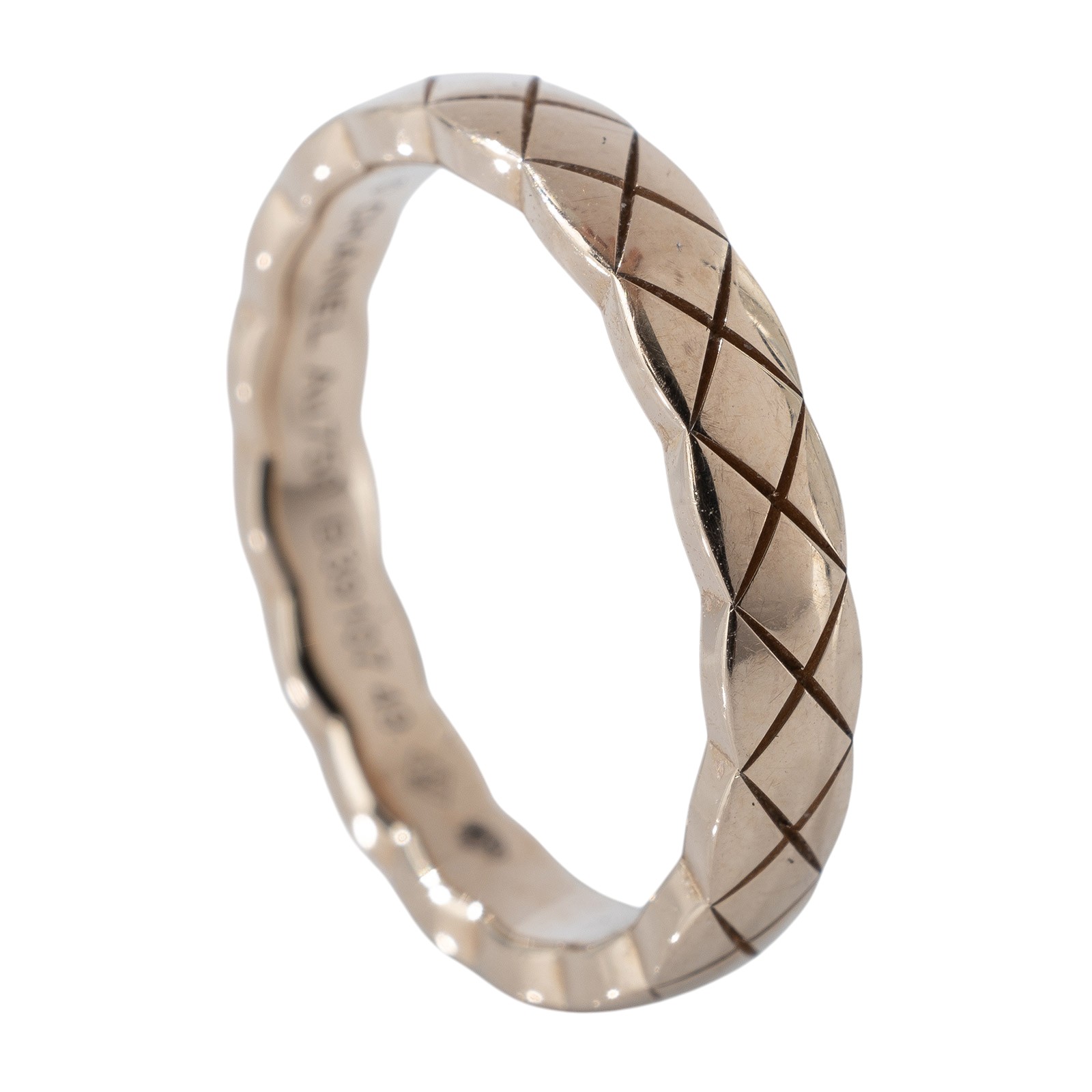 香奈兒 CHANEL Coco Crush 菱格紋圖騰 窄版 戒指 J1178549J11785/B39107 窄版COCO CRUSH戒指#49 原廠盒子/保證卡