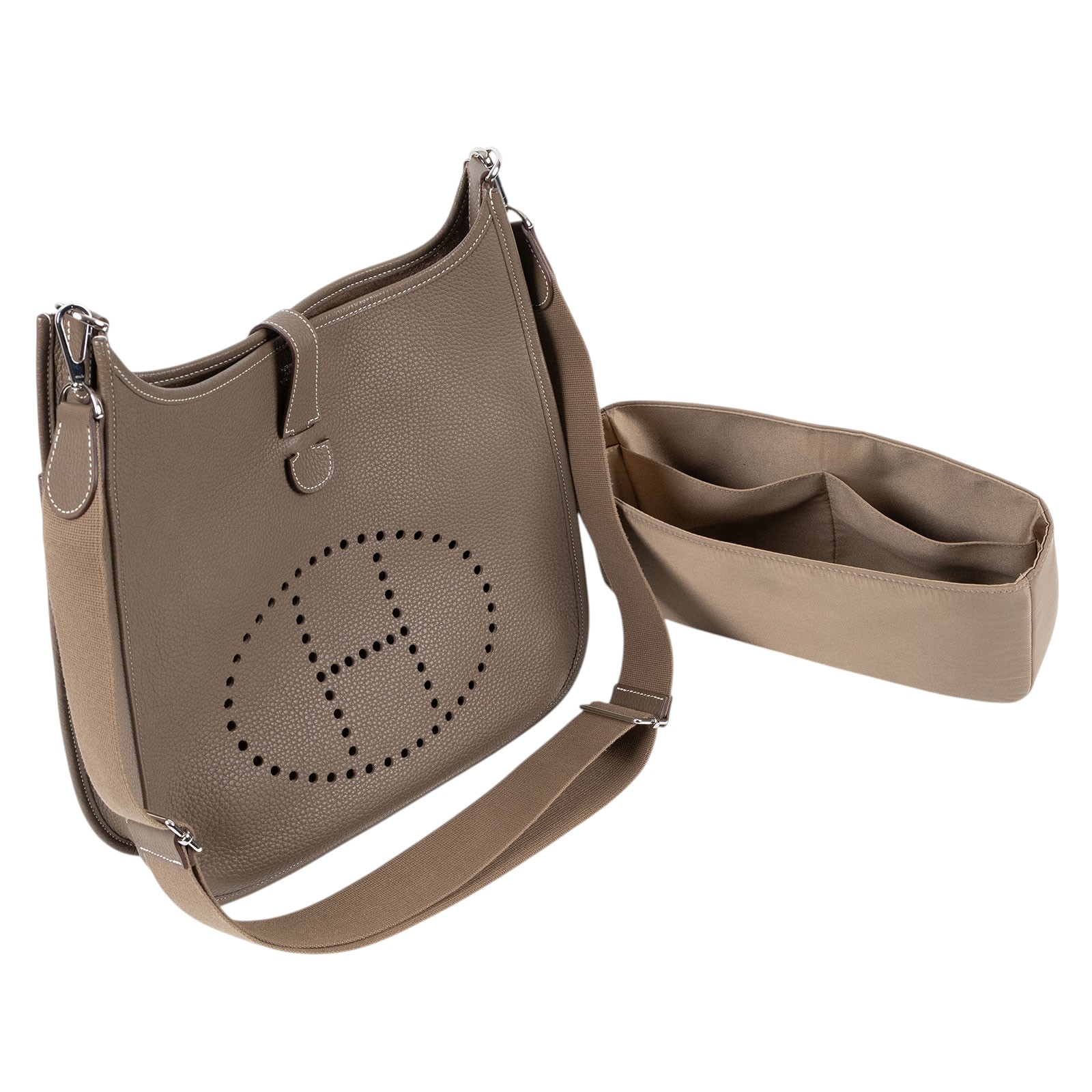 愛馬仕 Hermès Evelyne Bag 伊芙琳包 29 馬蹄型 EV29 T刻 大象灰EVELYNE29 防塵袋/原廠盒子