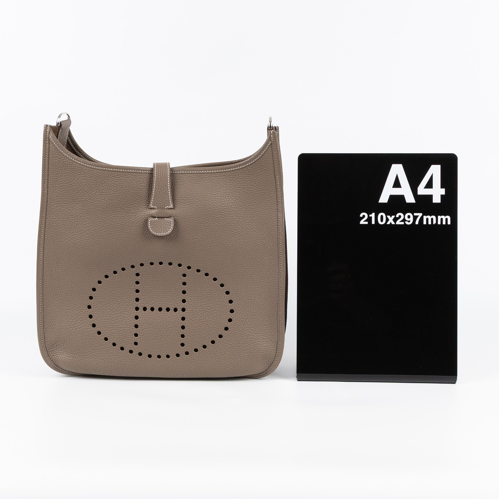 愛馬仕 Hermès Evelyne Bag 伊芙琳包 29 馬蹄型 EV29 T刻 大象灰EVELYNE29 防塵袋/原廠盒子