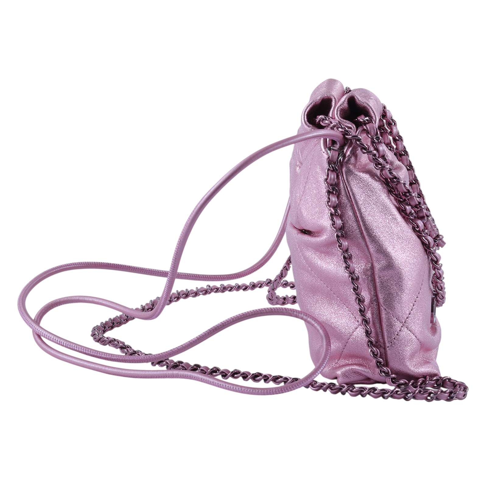 香奈兒 CHANEL 22 迷你 束口包 AS3980 晶片款 金屬粉22包MINI 防塵袋