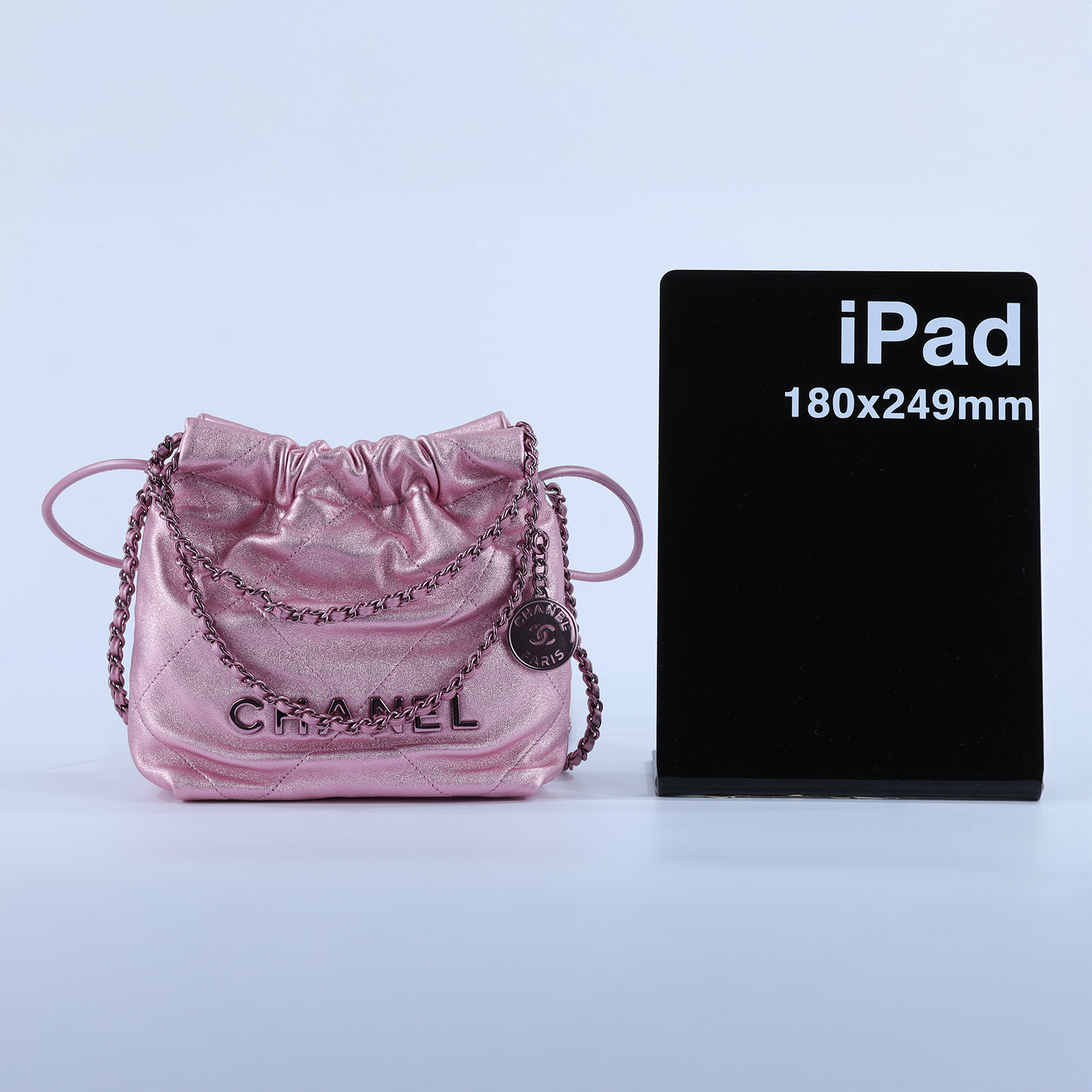 香奈兒 CHANEL 22 迷你 束口包 AS3980 晶片款 金屬粉22包MINI 防塵袋