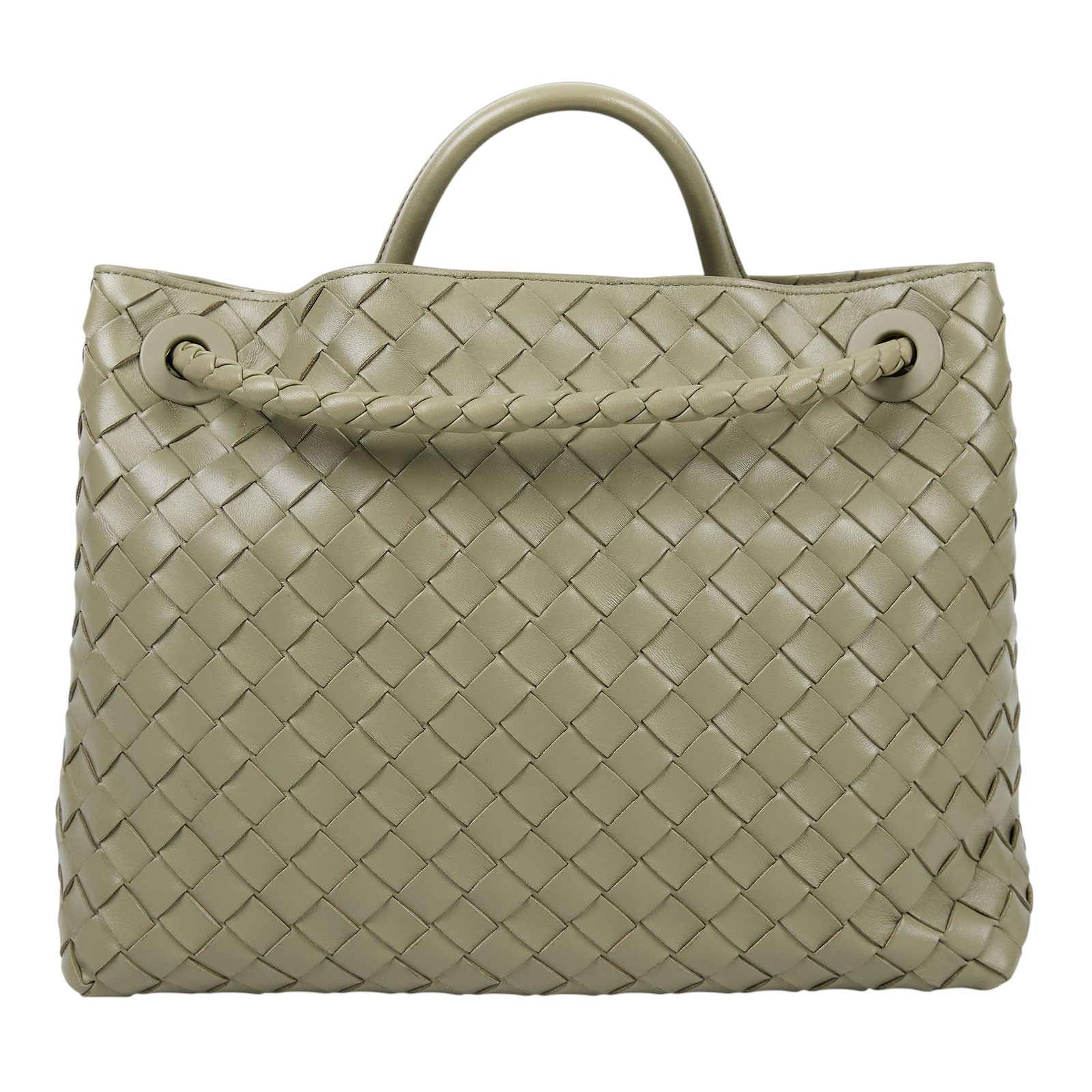 寶緹嘉 BOTTEGA VENETA Andiamo 手提包 766016VCPP1 綠Andiamo 防塵袋/晶片卡/購買證明