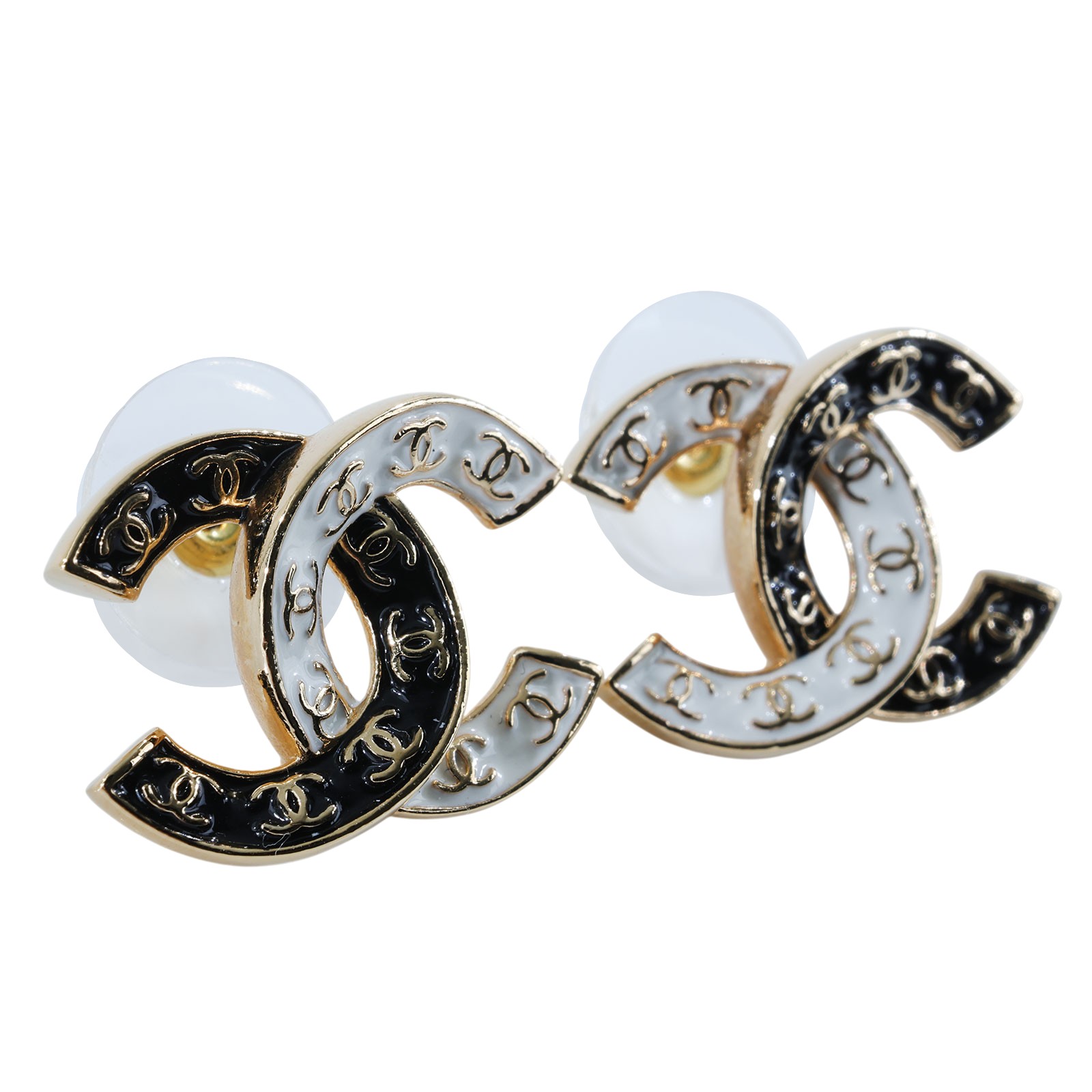 香奈兒 CHANEL 耳釘 ABD344 B24M 黑牌雙C耳環 原廠盒子/防塵袋/購買證明