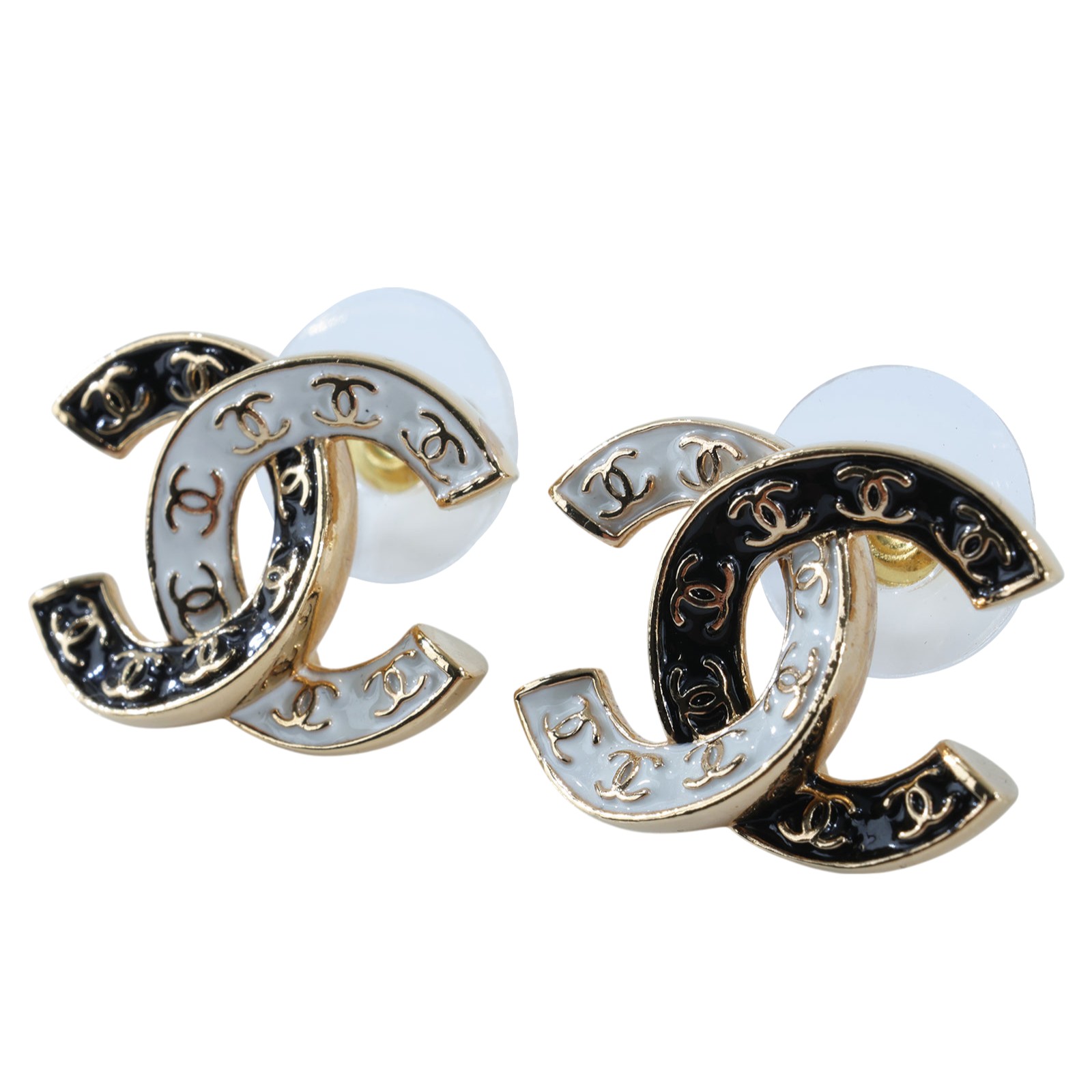 香奈兒 CHANEL 耳釘 ABD344 B24M 黑牌雙C耳環 原廠盒子/防塵袋/購買證明