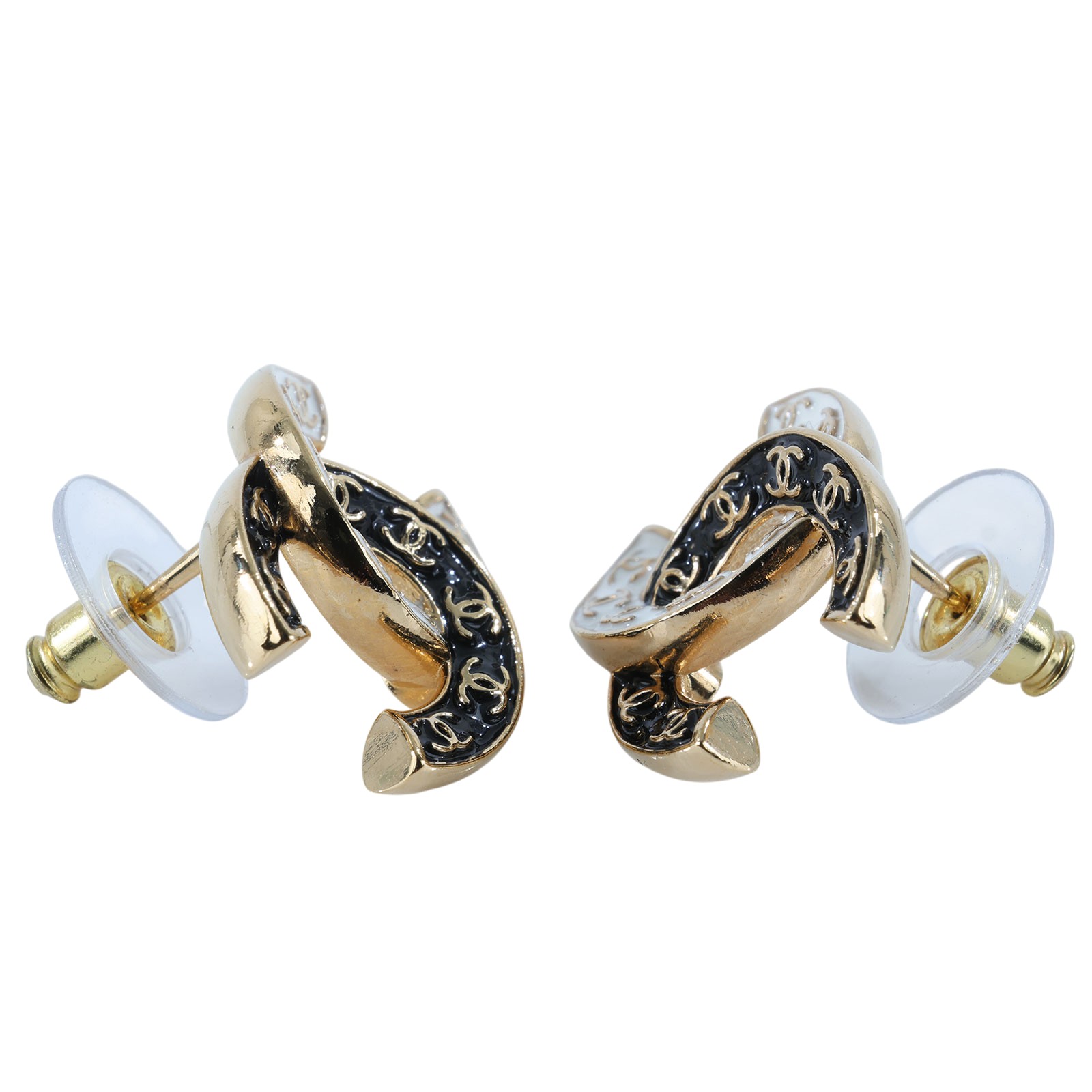 香奈兒 CHANEL 耳釘 ABD344 B24M 黑牌雙C耳環 原廠盒子/防塵袋/購買證明