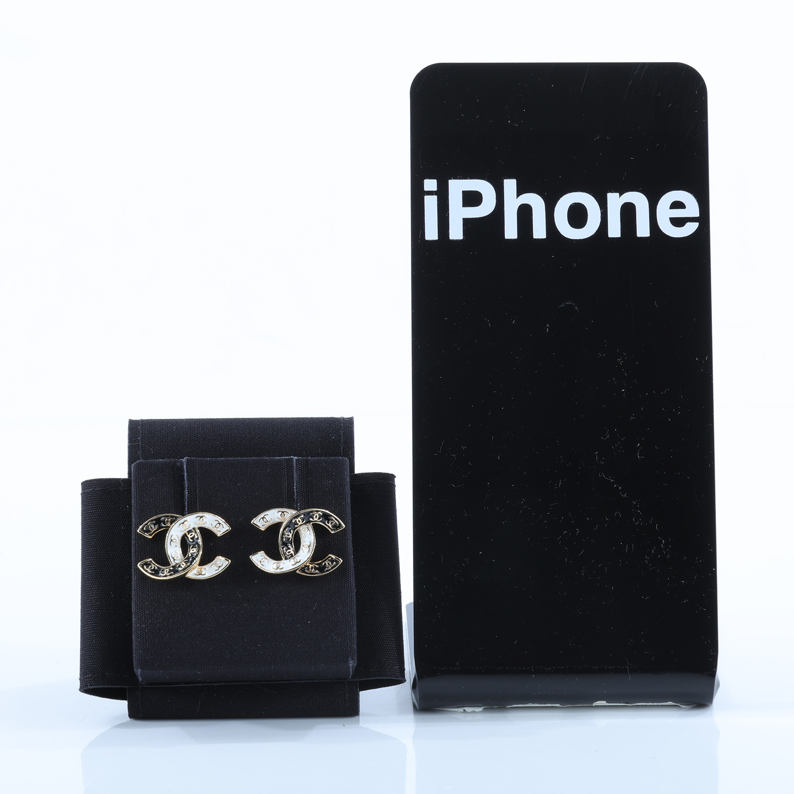 香奈兒 CHANEL 耳釘 ABD344 B24M 黑牌雙C耳環 原廠盒子/防塵袋/購買證明