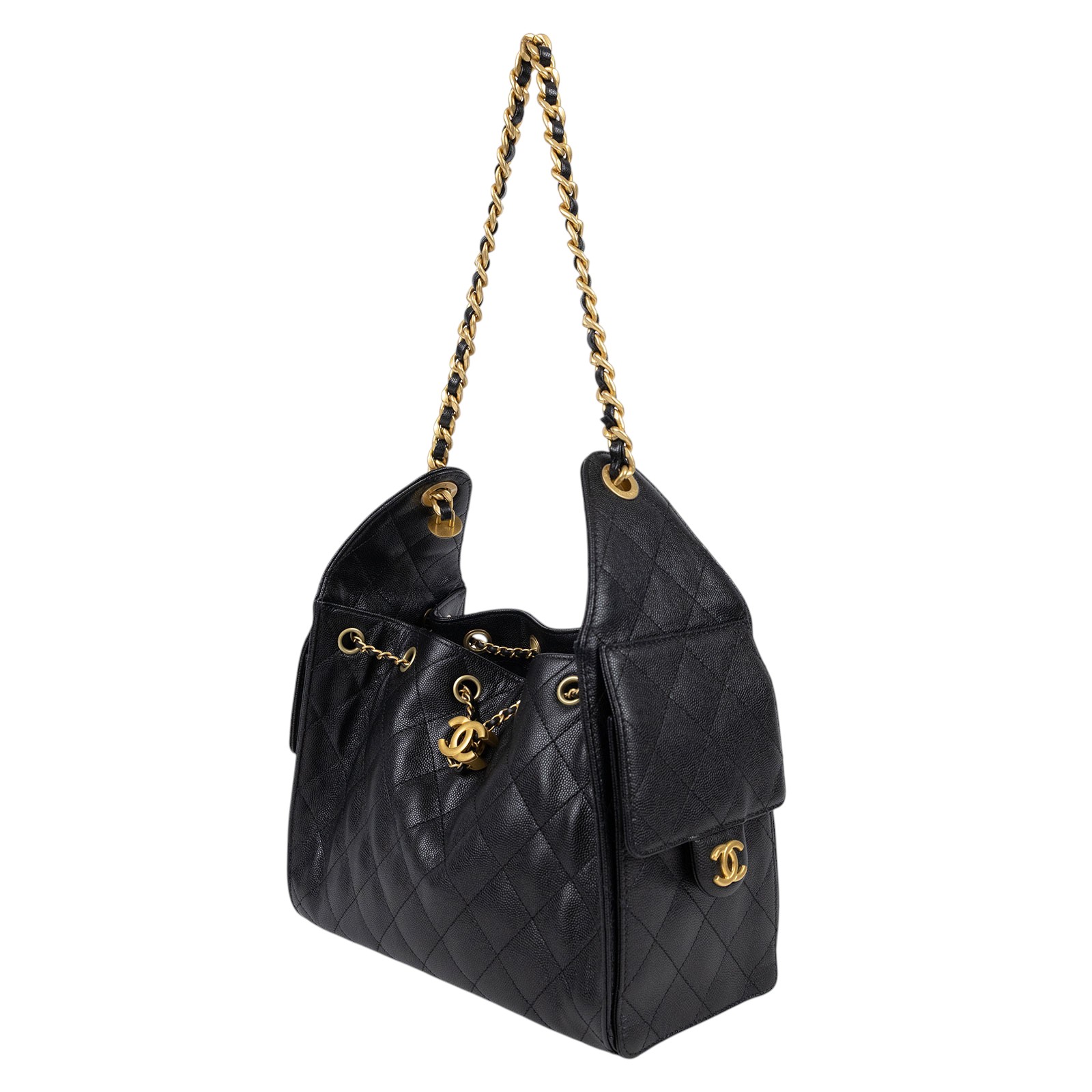 香奈兒 CHANEL 25 小型包 AS5293 B20304 黑色金釦25小型HOBO 原廠盒子/防塵袋/購買證明