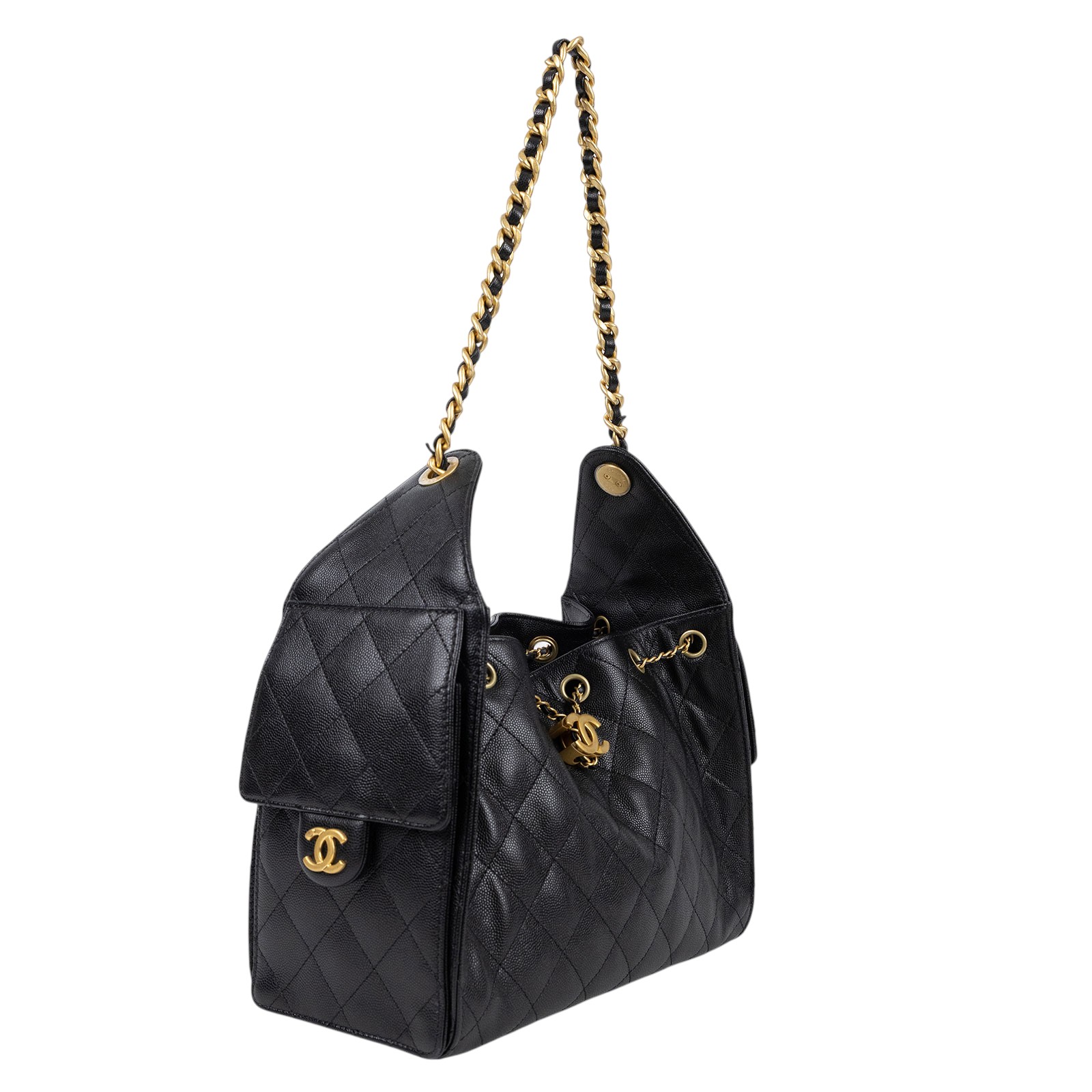 香奈兒 CHANEL 25 小型包 AS5293 B20304 黑色金釦25小型HOBO 原廠盒子/防塵袋/購買證明