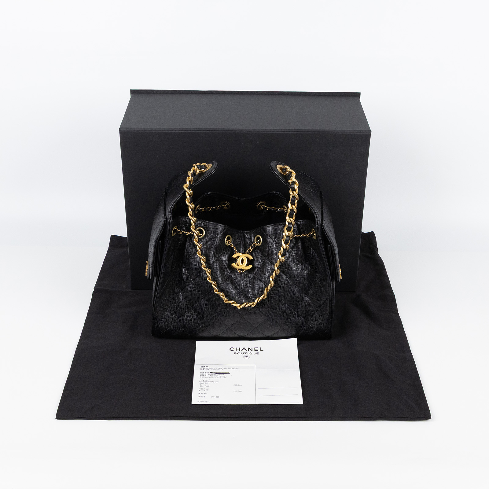 香奈兒 CHANEL 25 小型包 AS5293 B20304 黑色金釦25小型HOBO 原廠盒子/防塵袋/購買證明
