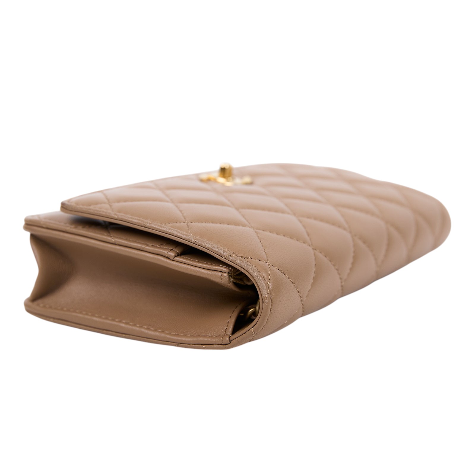 香奈兒 CHANEL 菱格紋 WOC 金球 鍊帶包 AP1450 B02916 晶片款 泰奶金球WOC 防塵袋