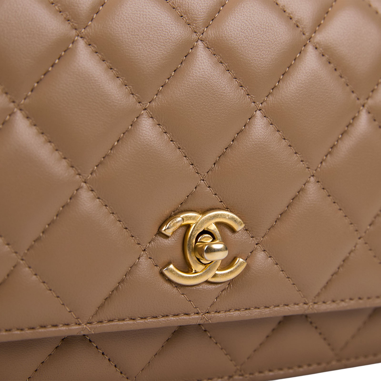 香奈兒 CHANEL 菱格紋 WOC 金球 鍊帶包 AP1450 B02916 晶片款 泰奶金球WOC 防塵袋