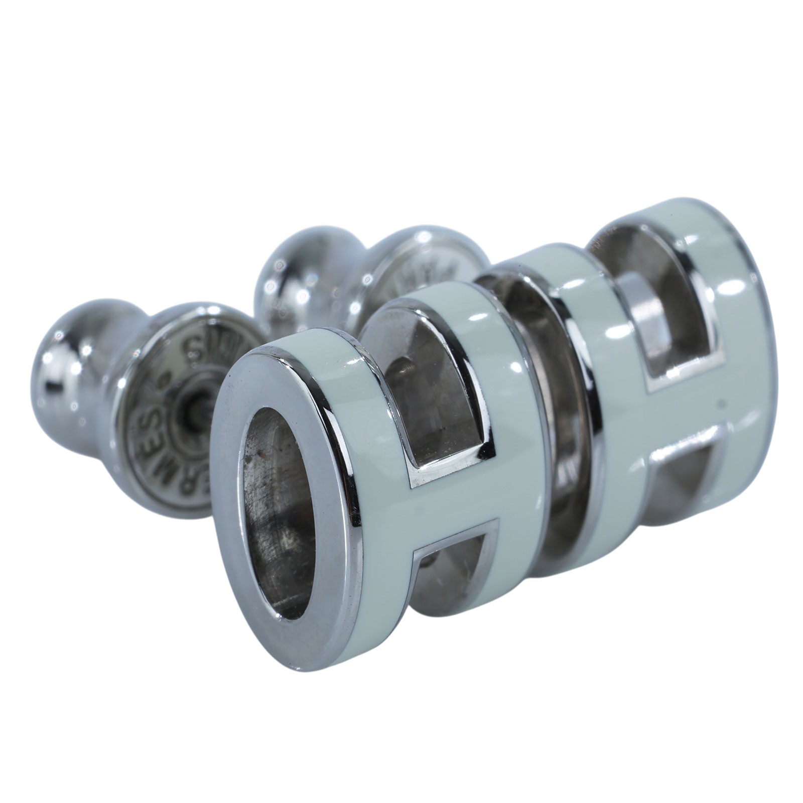 愛馬仕 Hermes Mini Pop H 耳釘 白色 H608002FP49 ST0203 白銀MINI POP H耳環 原廠盒子/防塵袋