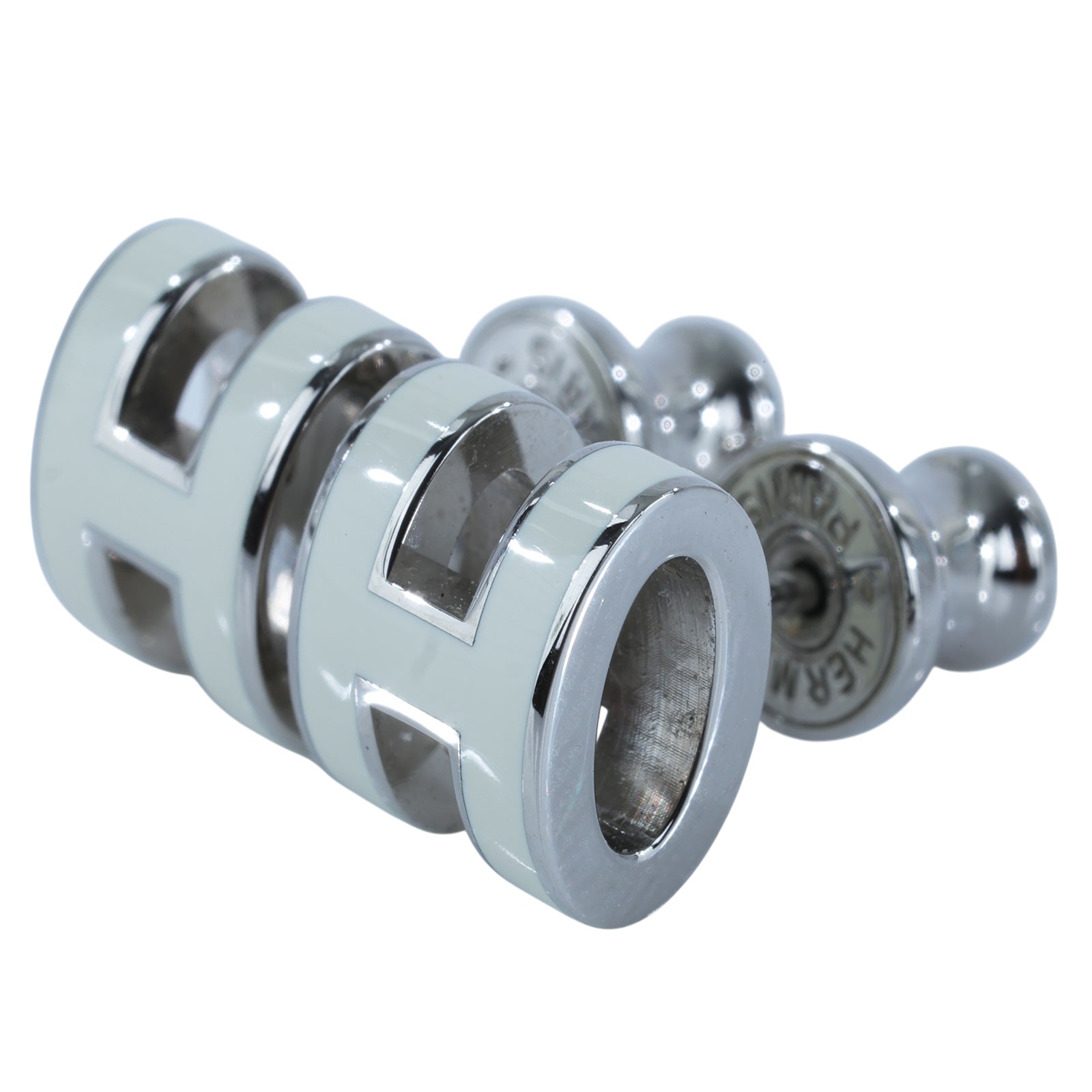 愛馬仕 Hermes Mini Pop H 耳釘 白色 H608002FP49 ST0203 白銀MINI POP H耳環 原廠盒子/防塵袋