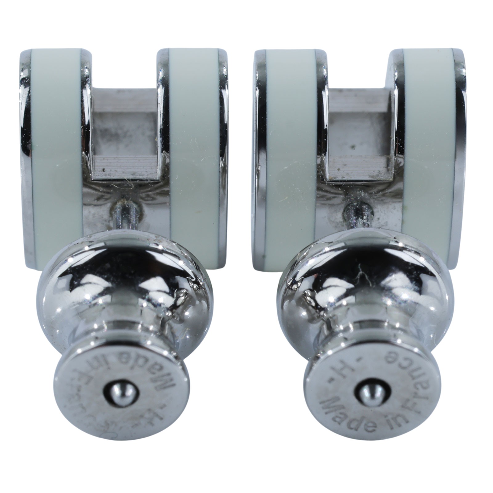 愛馬仕 Hermes Mini Pop H 耳釘 白色 H608002FP49 ST0203 白銀MINI POP H耳環 原廠盒子/防塵袋