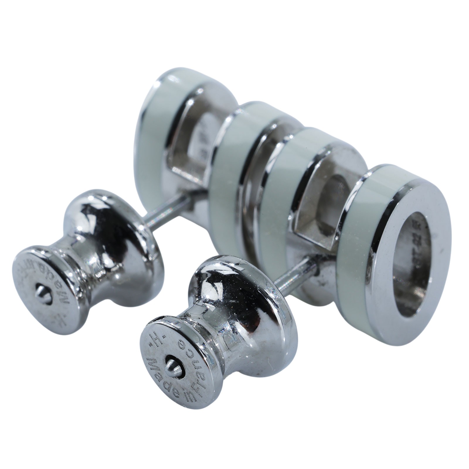 愛馬仕 Hermes Mini Pop H 耳釘 白色 H608002FP49 ST0203 白銀MINI POP H耳環 原廠盒子/防塵袋