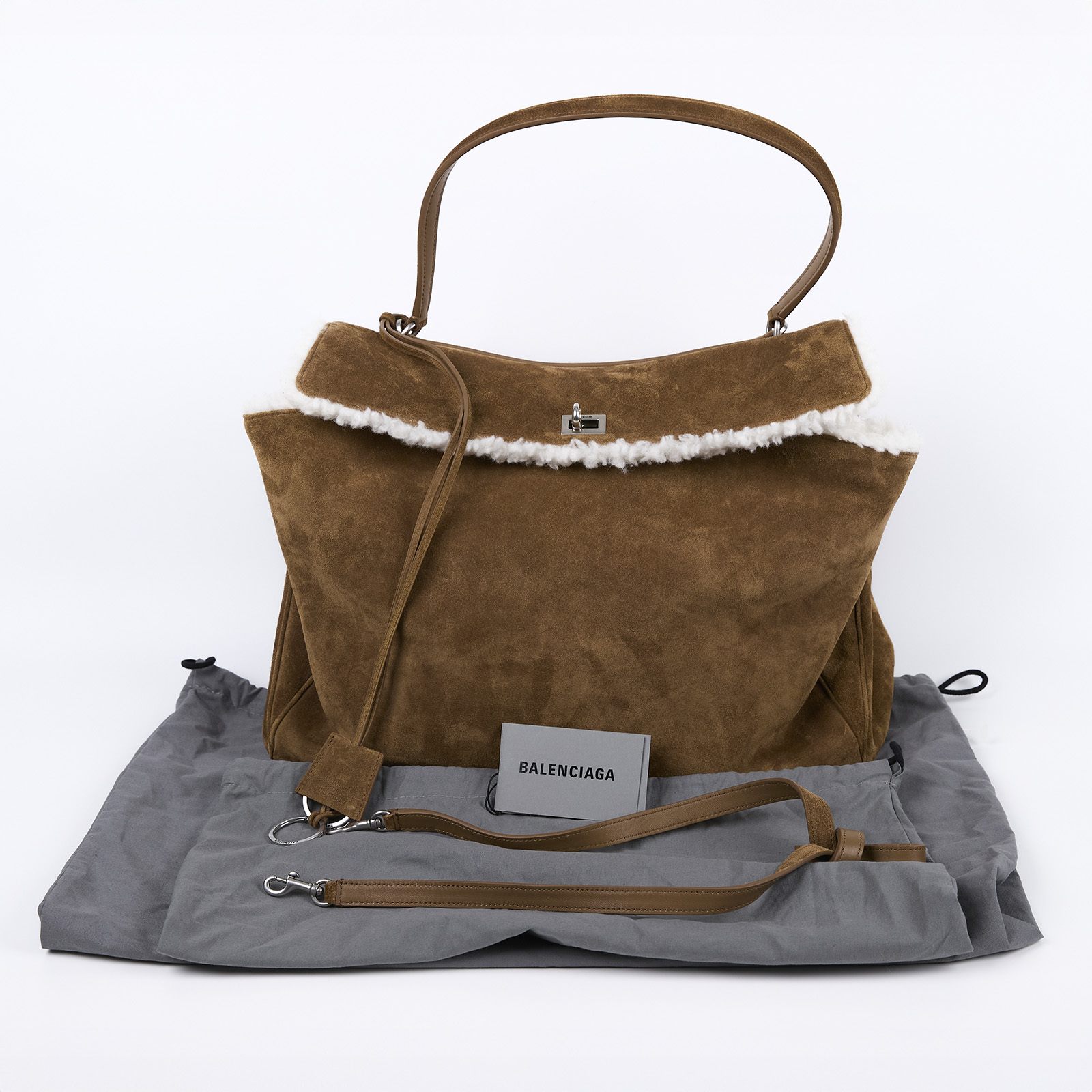 巴黎世家 BALENCIAGA Rodeo Large 手提包 789744 咖麂皮RODEO LARGE 防塵袋