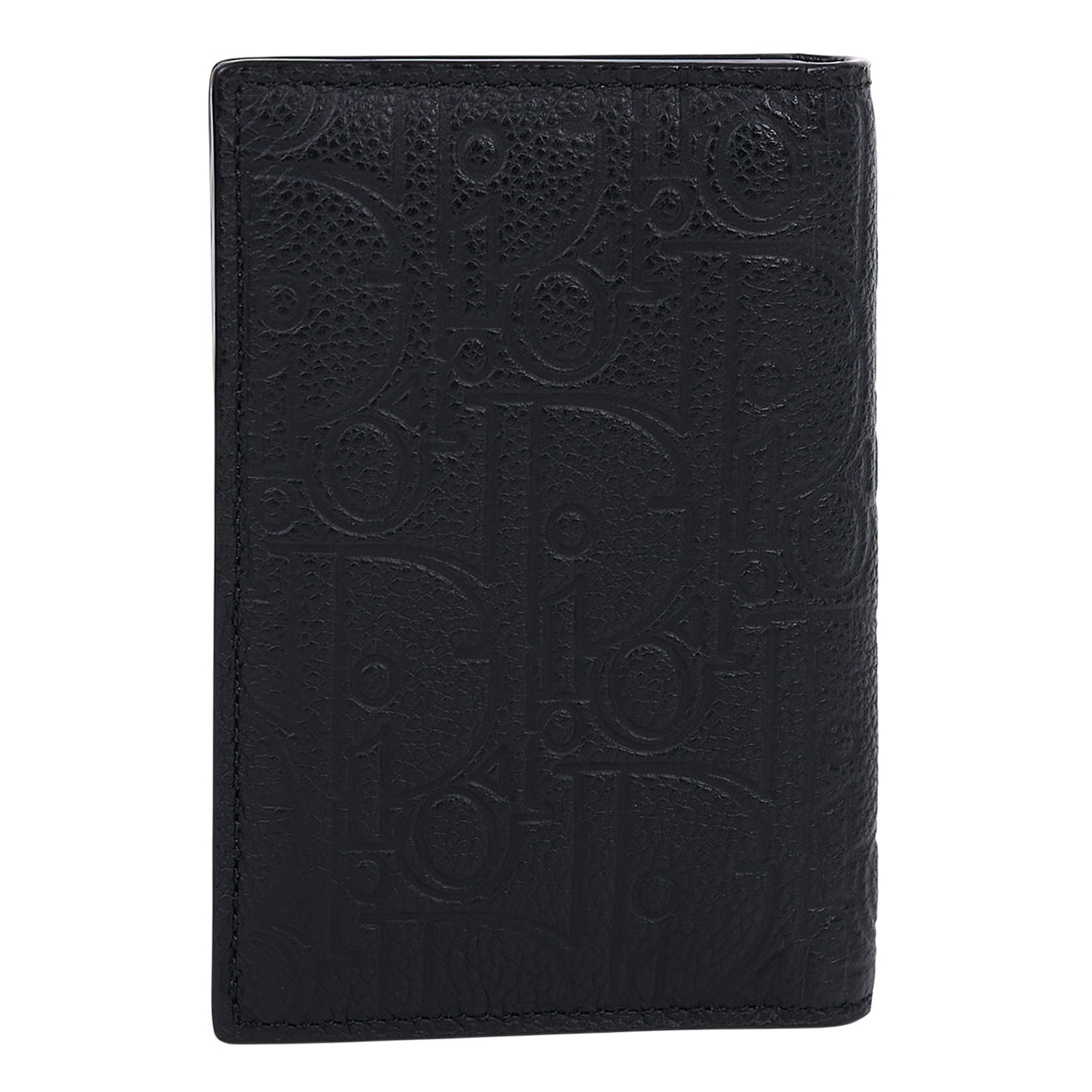 迪奧 CHRISTIAN DIOR 雙摺 卡夾 2ESCH138KLF 黑色老花卡包 原廠盒子/ 防塵袋