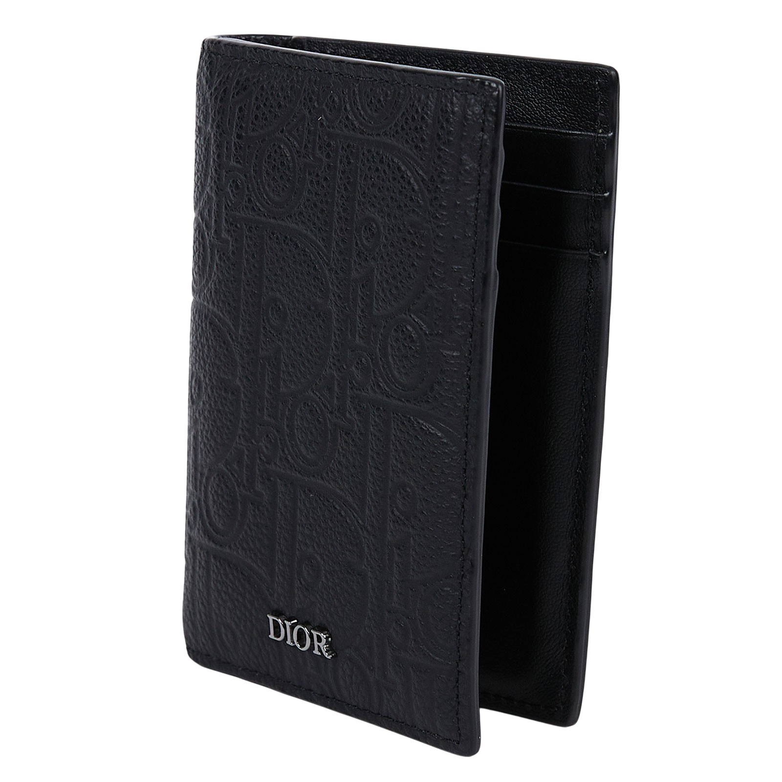 迪奧 CHRISTIAN DIOR 雙摺 卡夾 2ESCH138KLF 黑色老花卡包 原廠盒子/ 防塵袋