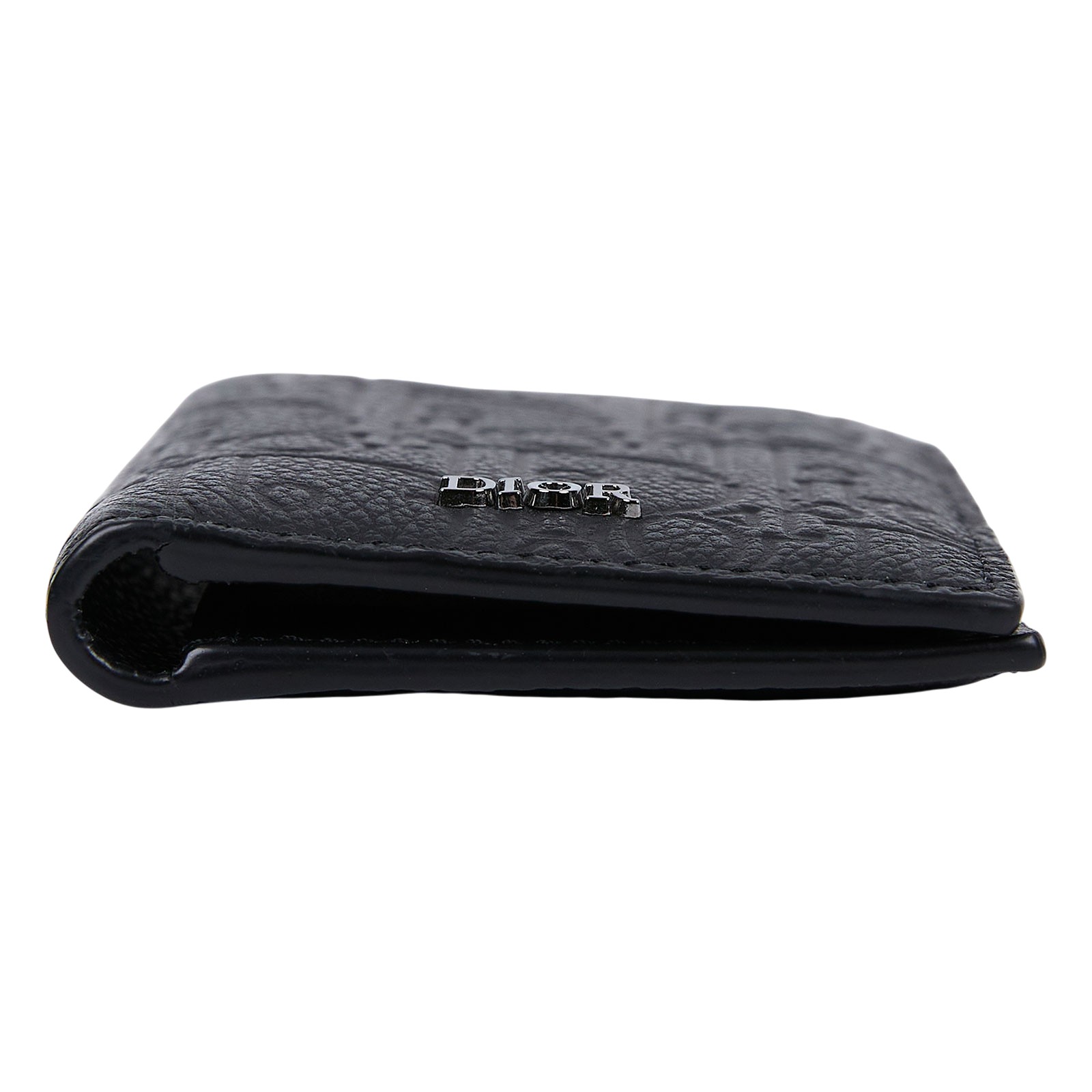 迪奧 CHRISTIAN DIOR 雙摺 卡夾 2ESCH138KLF 黑色老花卡包 原廠盒子/ 防塵袋