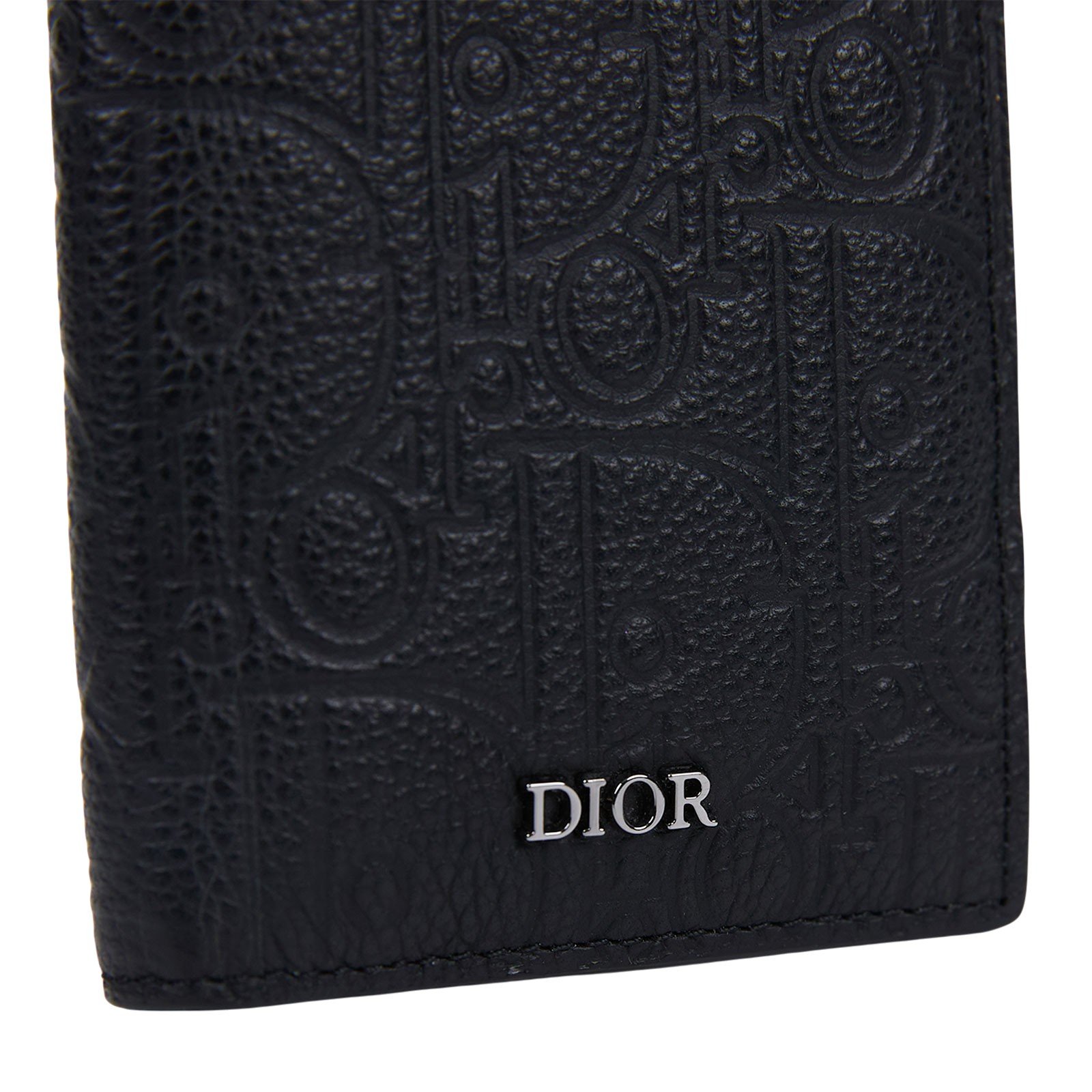 迪奧 CHRISTIAN DIOR 雙摺 卡夾 2ESCH138KLF 黑色老花卡包 原廠盒子/ 防塵袋