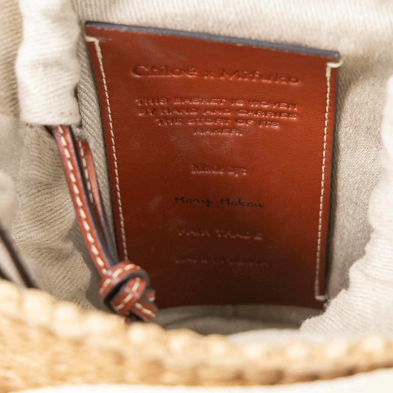 蔻依 CHLOE Mifuko Woody Small 水桶包 CHC22SS381G55101 MIFUKO草編水桶包 防塵袋