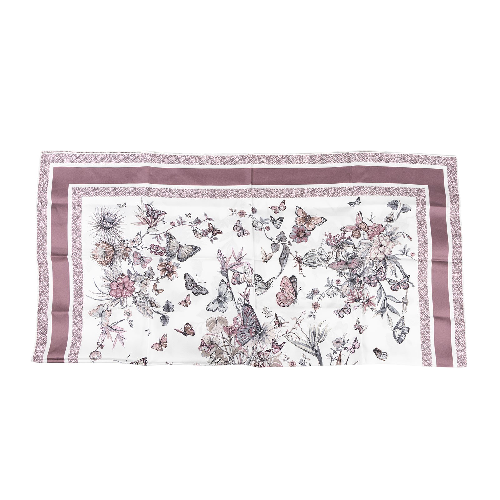 迪奧 CHRISTIAN DIOR Toile de Jouy Mexico 絲巾 41BUT090I613 粉紫蝴蝶絲巾 無附屬品