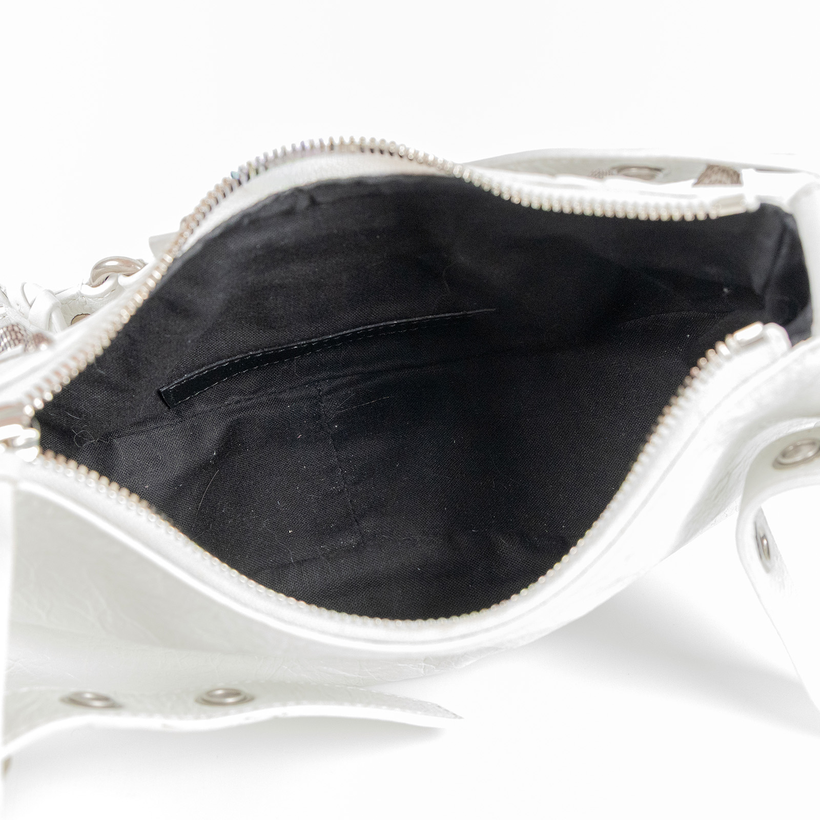 巴黎世家 BALENCIAGA Le cagole XS 半月 可頌包 6713091VG9Y 白色半月包XS 防塵袋/購買證明