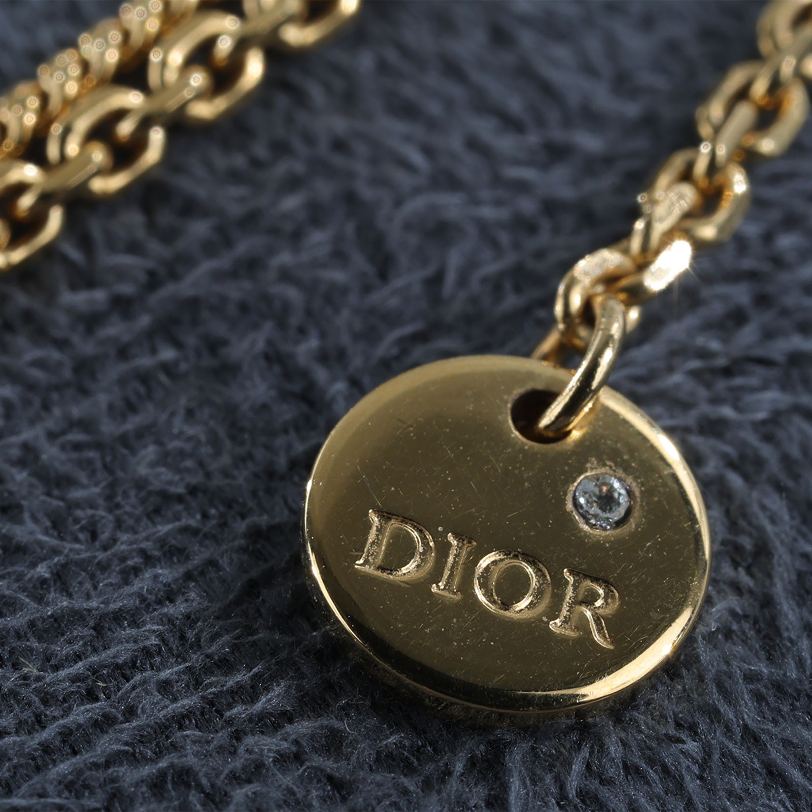 迪奧 CHRISTIAN DIOR Petit CD 雙項鍊 N1155PMTCY CD水鑽項鍊 原廠盒子/購買證明