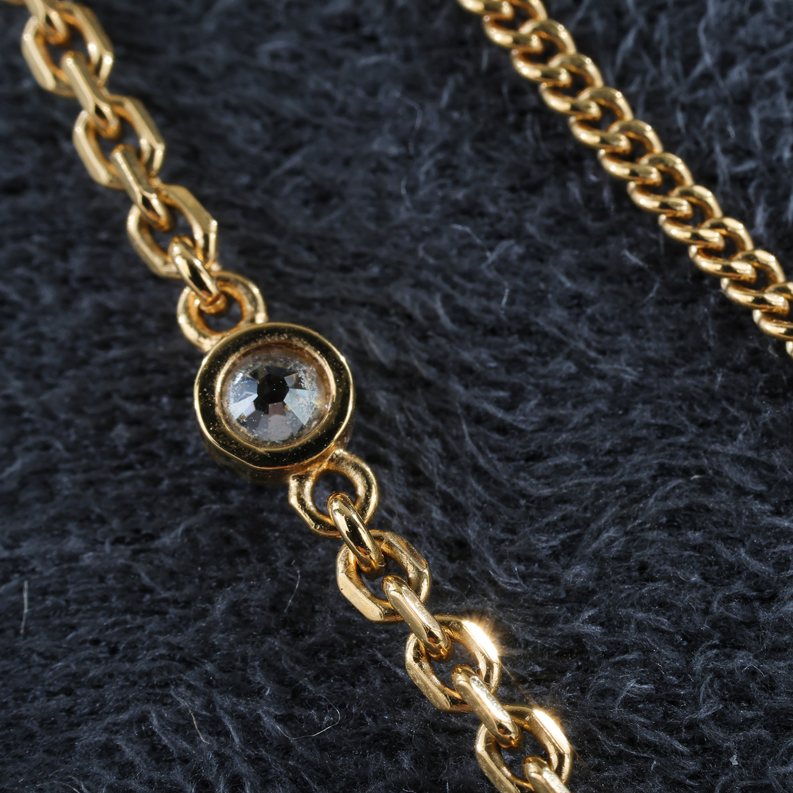 迪奧 CHRISTIAN DIOR Petit CD 雙項鍊 N1155PMTCY CD水鑽項鍊 原廠盒子/購買證明