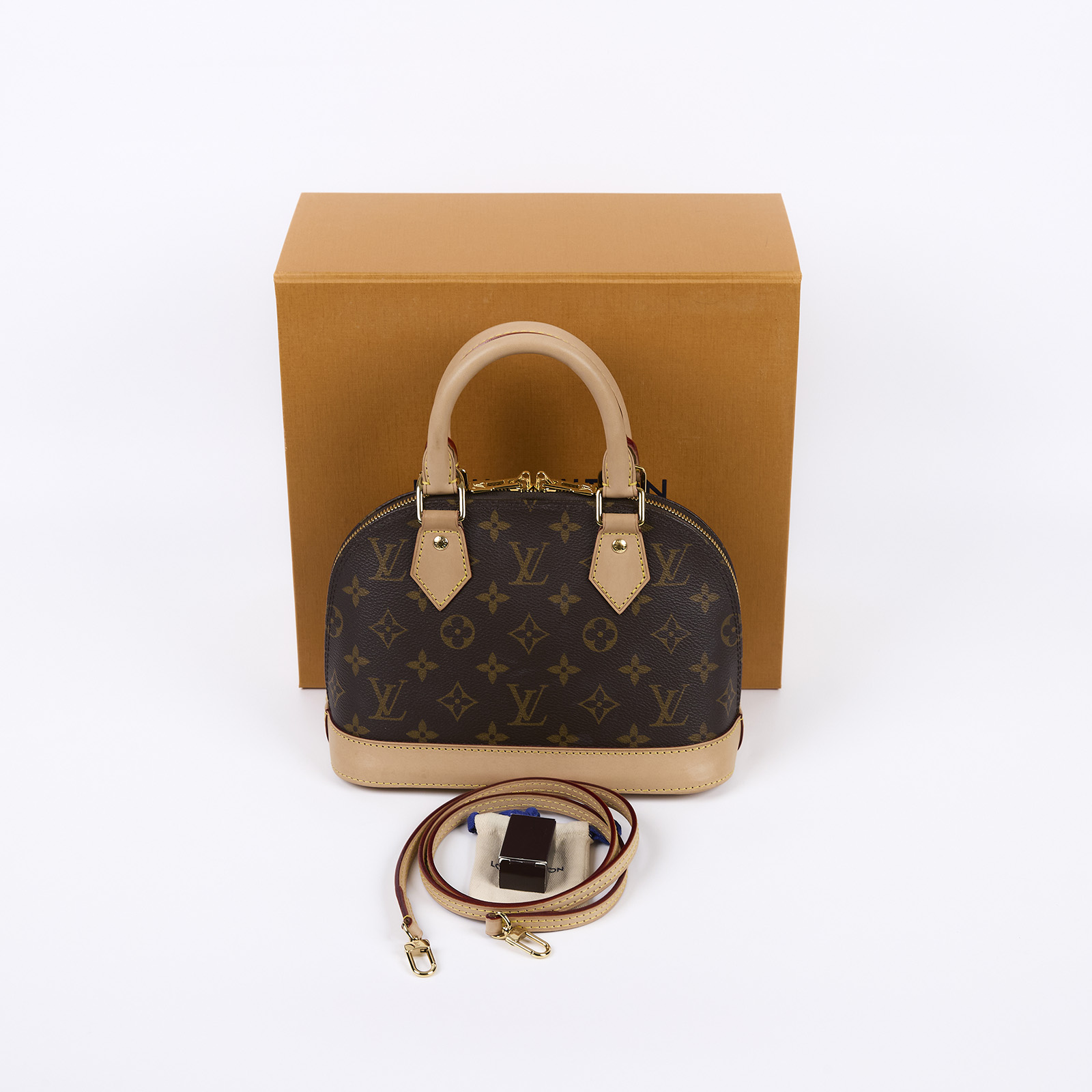 路易威登 LOUIS VUITTON Alma BB 手提包 經典帆布 M46990 晶片款 原花ALMA BB 原廠盒子/背帶/鎖組