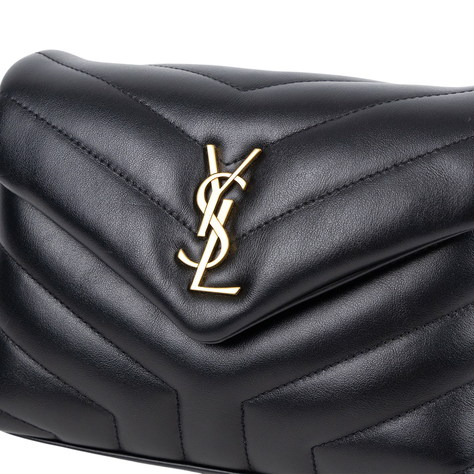 聖羅蘭 YSL SAINT LAURENT Loulou 絎縫 小牛皮 TOY 迷你 手袋  肩背 斜背包 金色五金 678401DV707  防塵袋