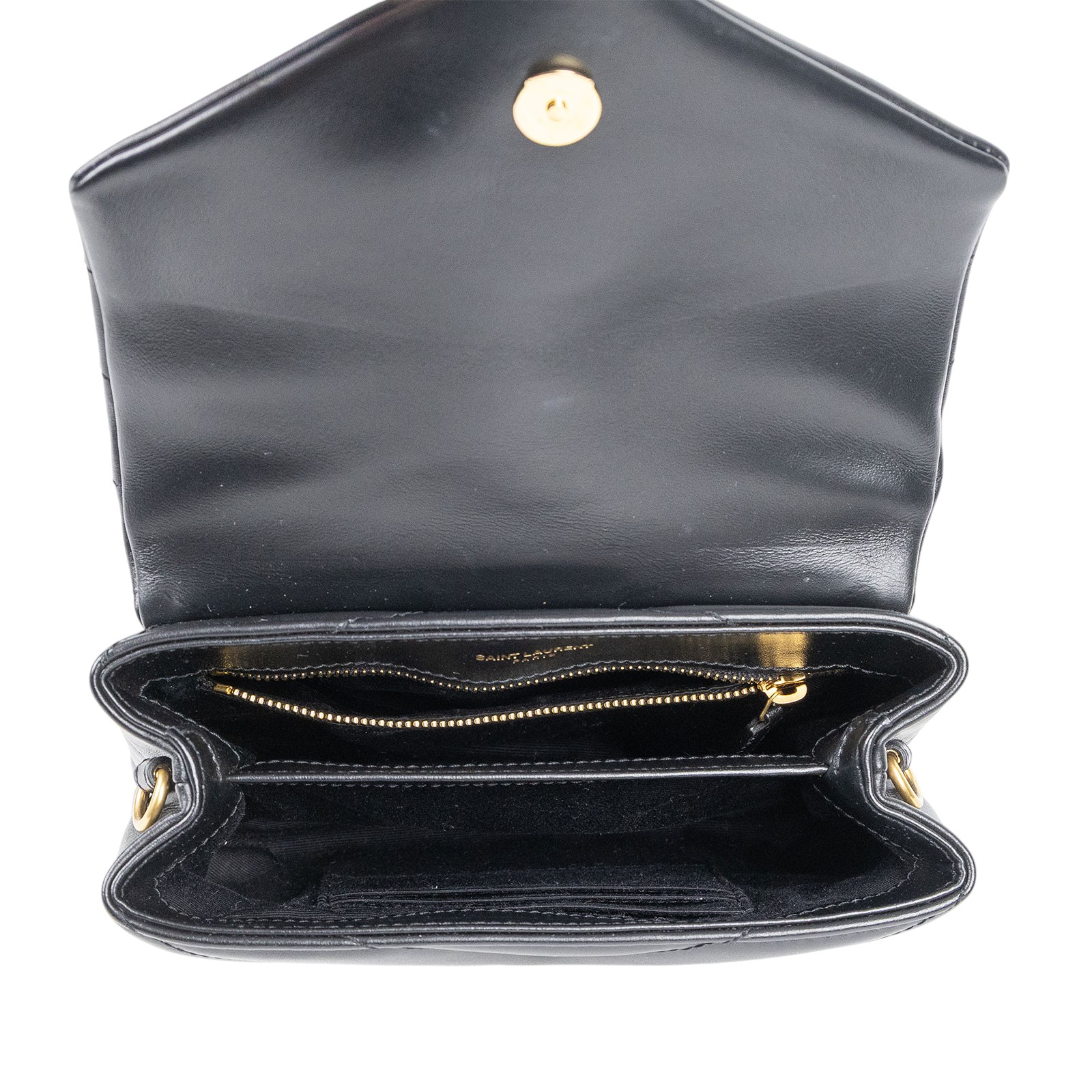 聖羅蘭 YSL SAINT LAURENT Loulou 絎縫 小牛皮 TOY 迷你 手袋  肩背 斜背包 金色五金 678401DV707  防塵袋