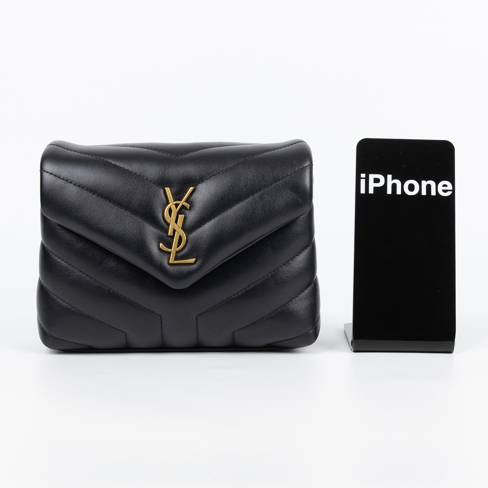 聖羅蘭 YSL SAINT LAURENT Loulou 絎縫 小牛皮 TOY 迷你 手袋  肩背 斜背包 金色五金 678401DV707  防塵袋