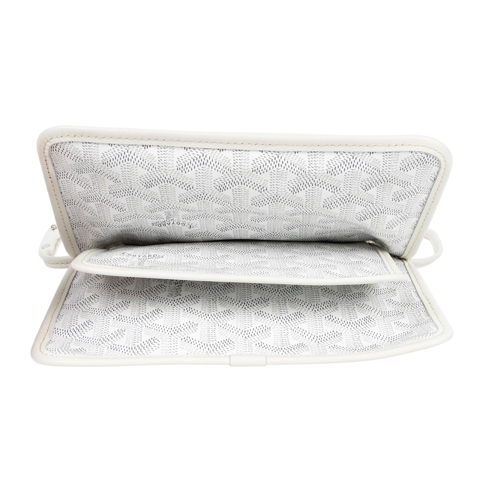 高雅德 GOYARD Plumet Pocket Wallet 肩背 隨身錢包 PLUMETPMLTY 白PLUMET 防塵袋